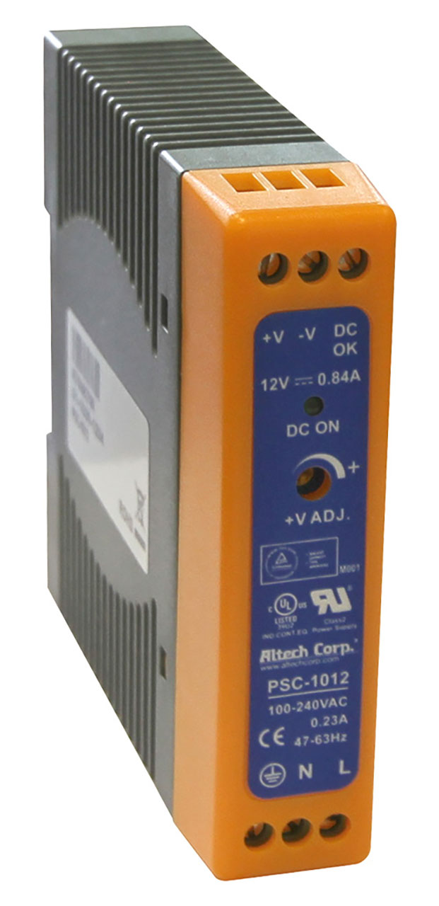 Power Supply DIN Rail 85-264VAC Input 12VDC Output 10W 0.8A NEC Class 2
