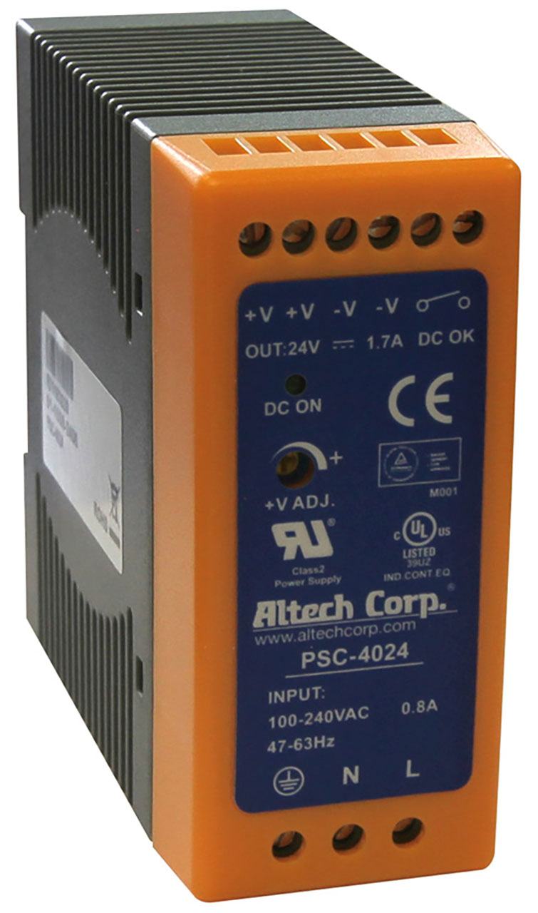 Power Supply DIN Rail 85-264VAC Input 15VDC Output 40W 2.7A NEC Class 2