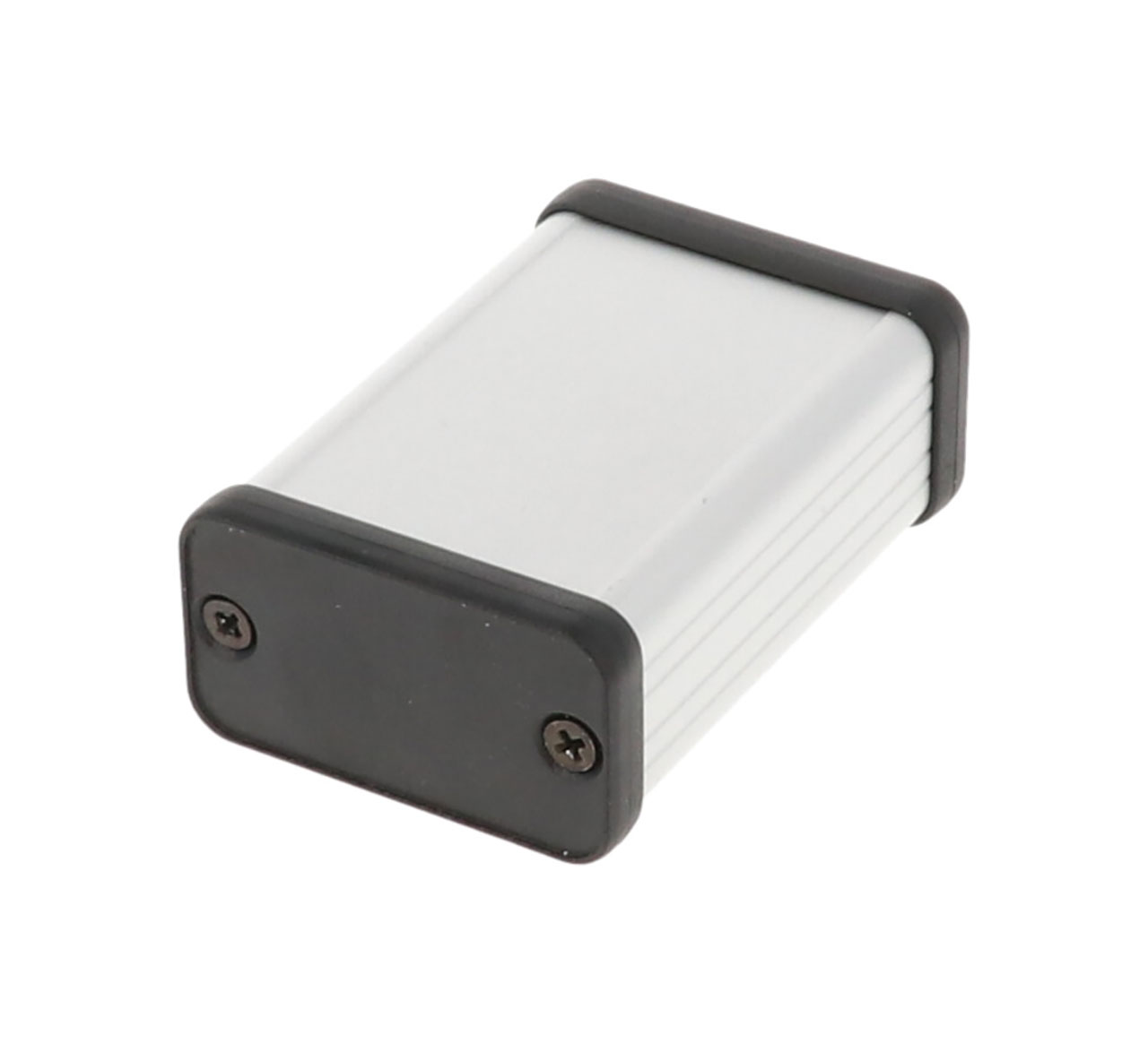 Extruded Aluminum Enclosure with Plastic End Panels 60x45x25mm