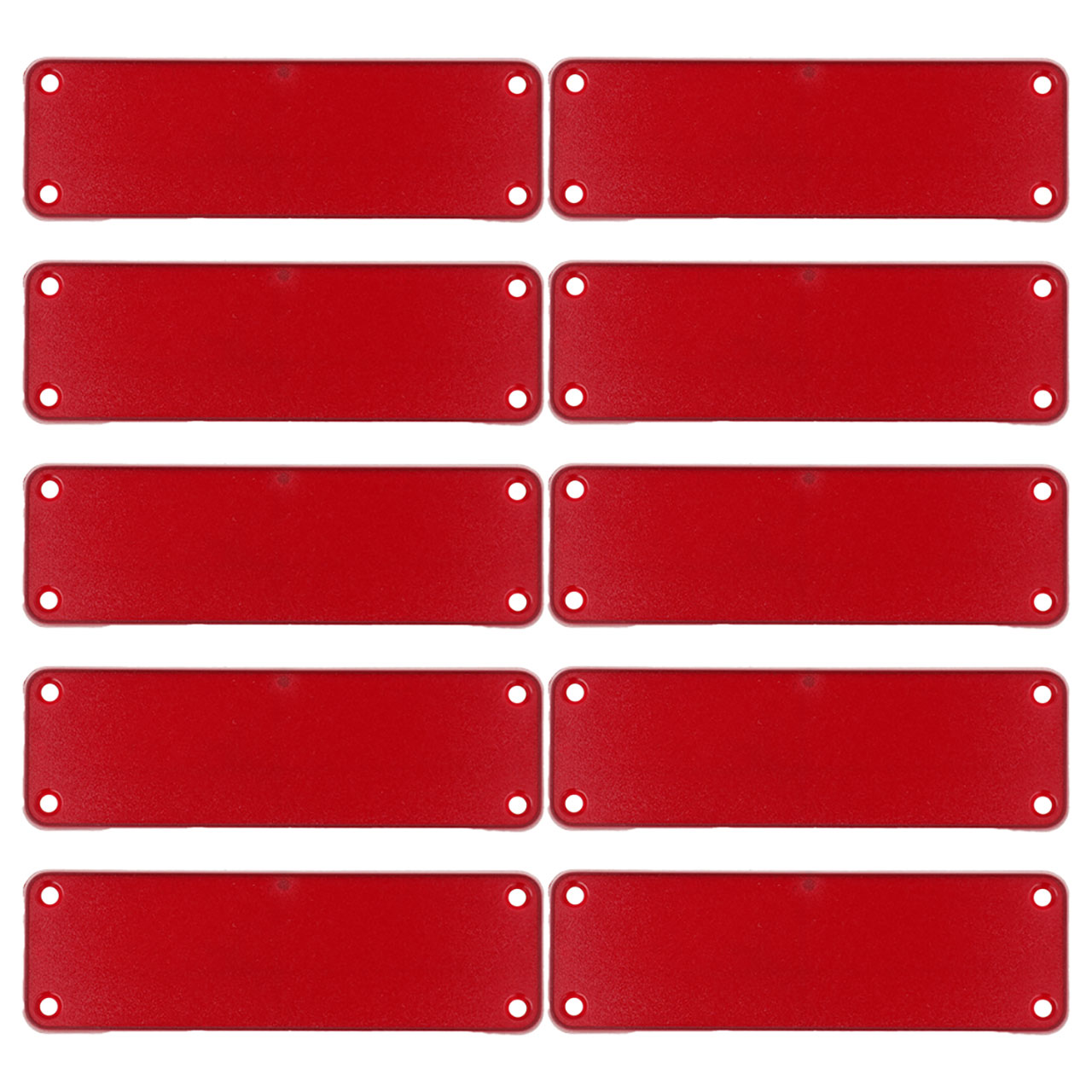 Translucent Red Plastic Solid Bezel for 1455L Enclosures 10/pack