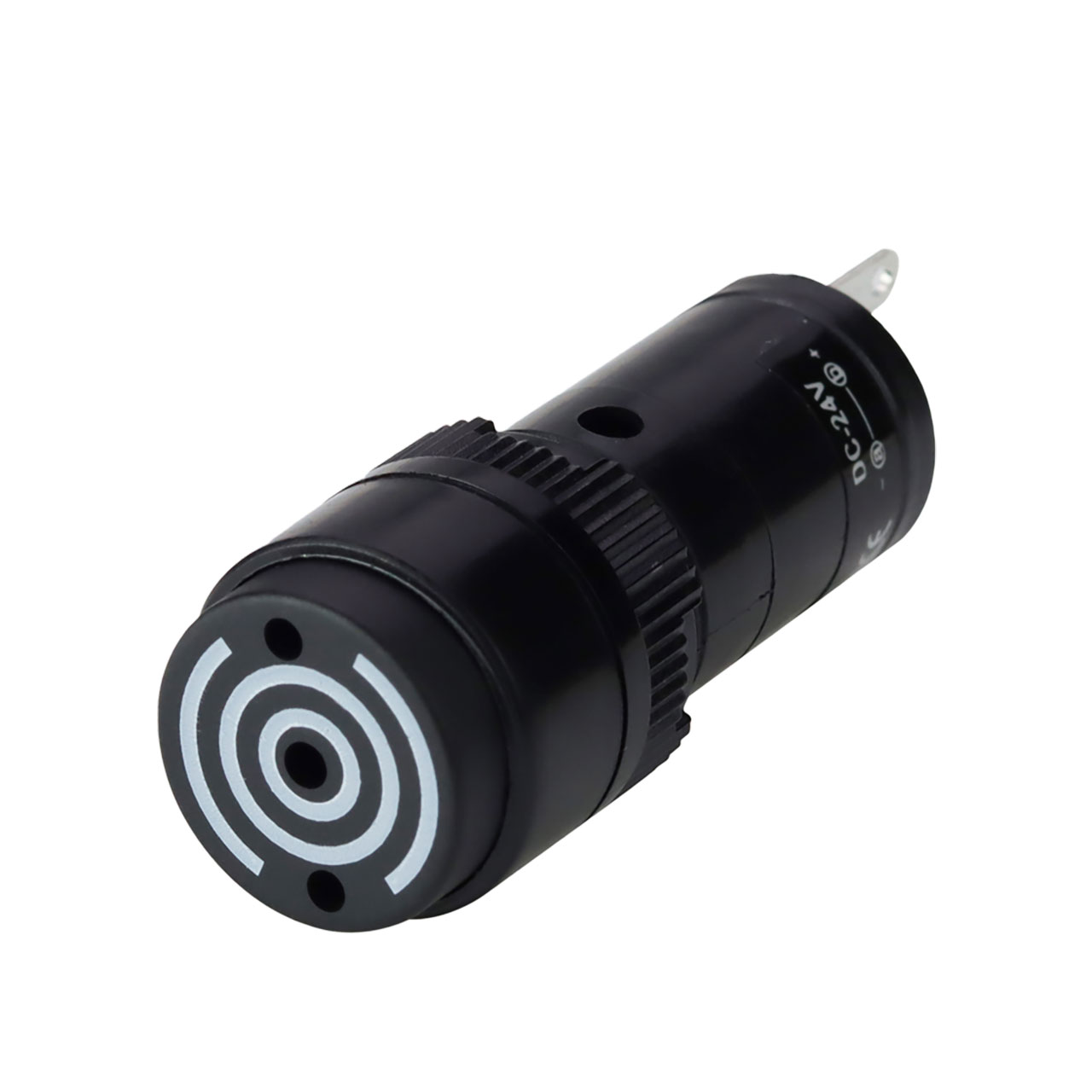 Buzzer with Continuous Tone 3A 12-24V 80dB 16mm Diameter Panel Mount PC Pins