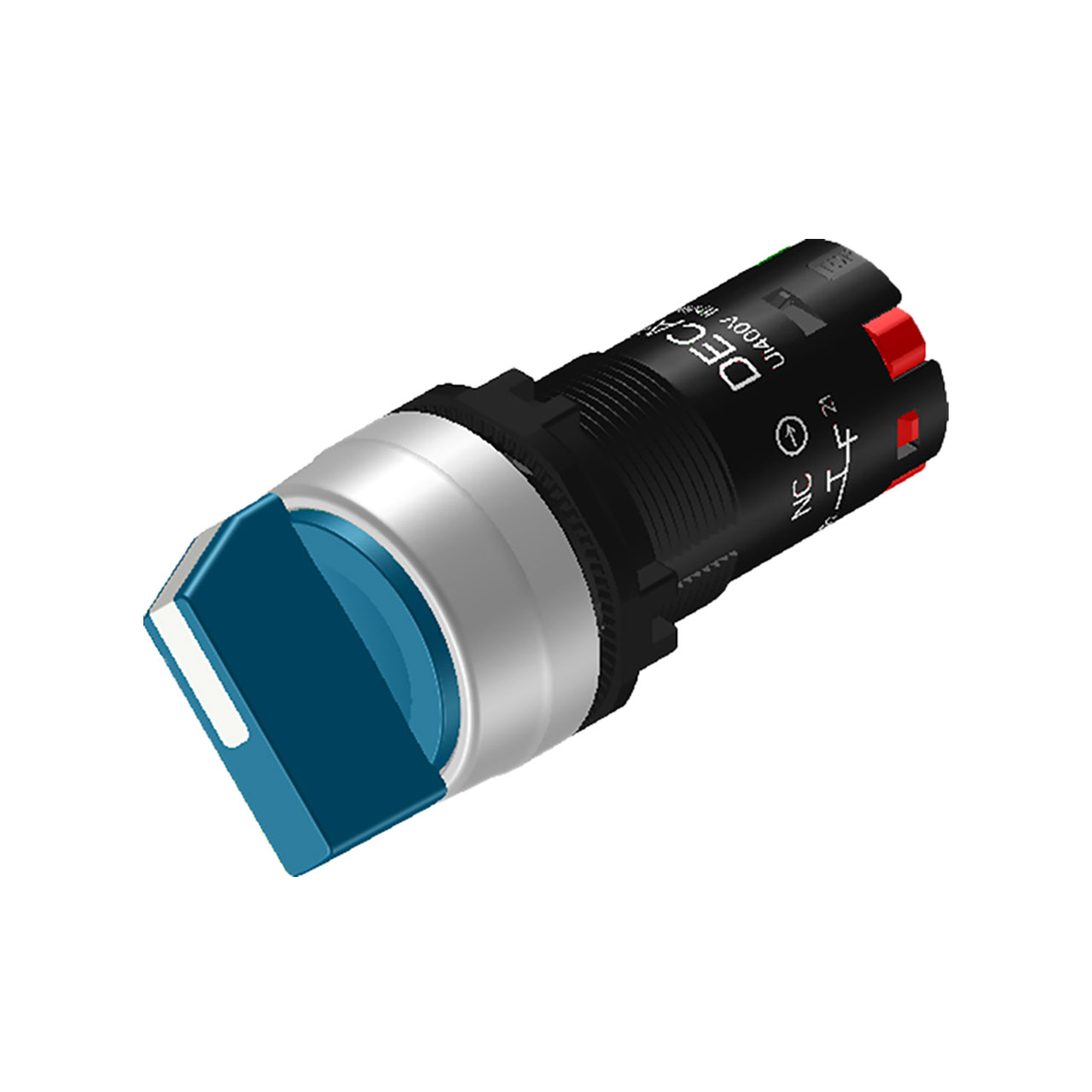 Key Selector Switch 90&deg; Travel 2NC Blue Actuator Non Lighted 22mm Panel Hole IP65