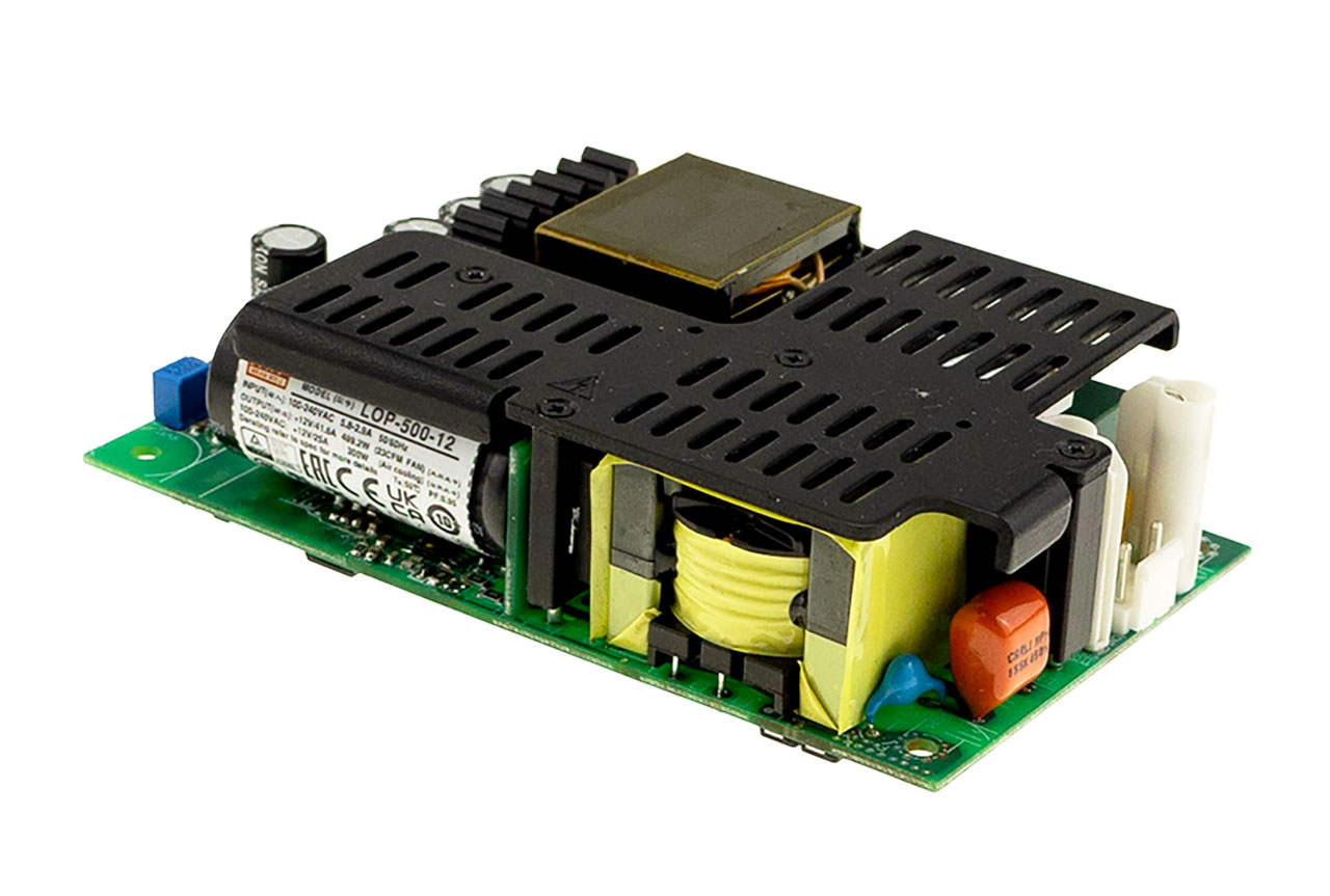 500W Low-Profile Energy-Efficient Medical Open Frame Power Supply 54V 6A Convection 9.3A with Fan