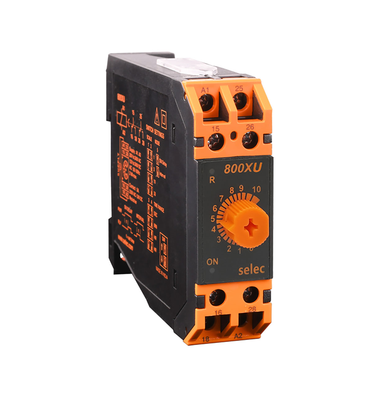 Timer with On Delay/Interval Modes 1sec-30hr 2 C/O 20-240VAC & 12-240VDC UL Listed