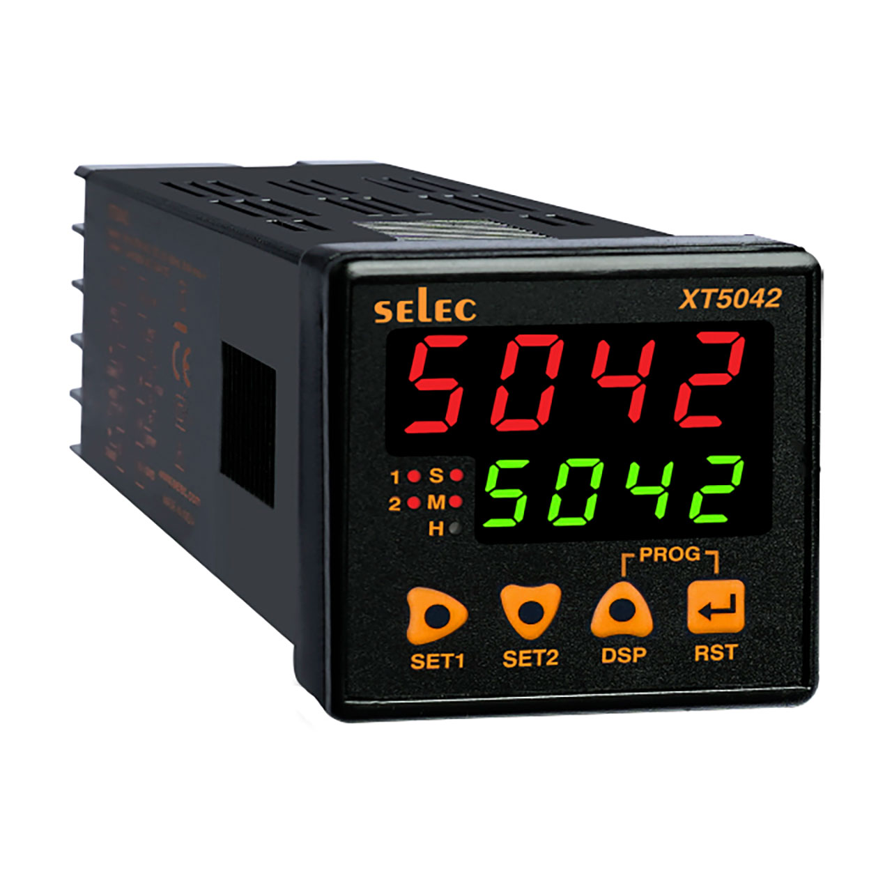 Multi Function Multi Range Timer 4 Digit Dual LED Display 48x48mm 90-270VAC/DC Supply UL Listed