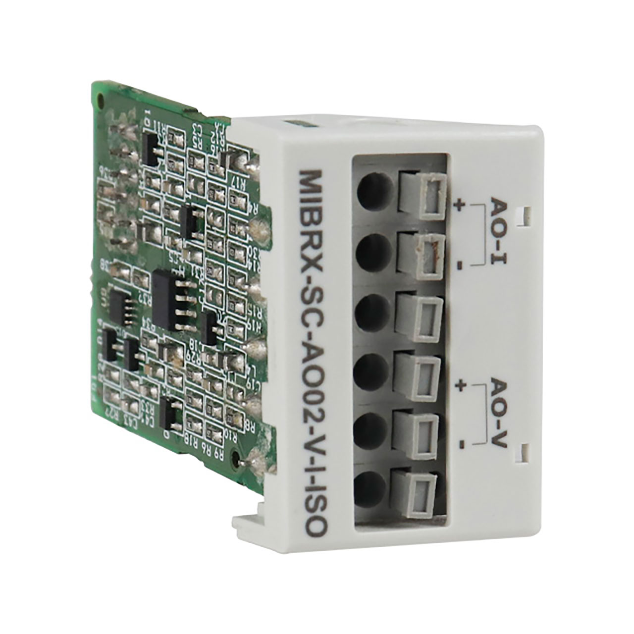 MiBRX Slot Card - 2 Analog Outputs - 1 AI 0 to 10V and 1 AI 0/4 to 20mA Isolated