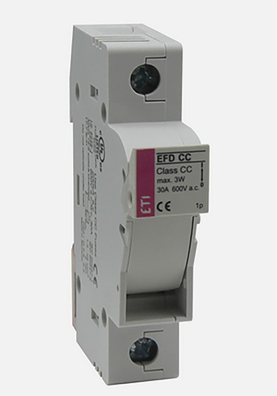 Fuse Holder DIN Rail EFD CC 30A 1p 600VAC/DC 17.5mm 200KA UL