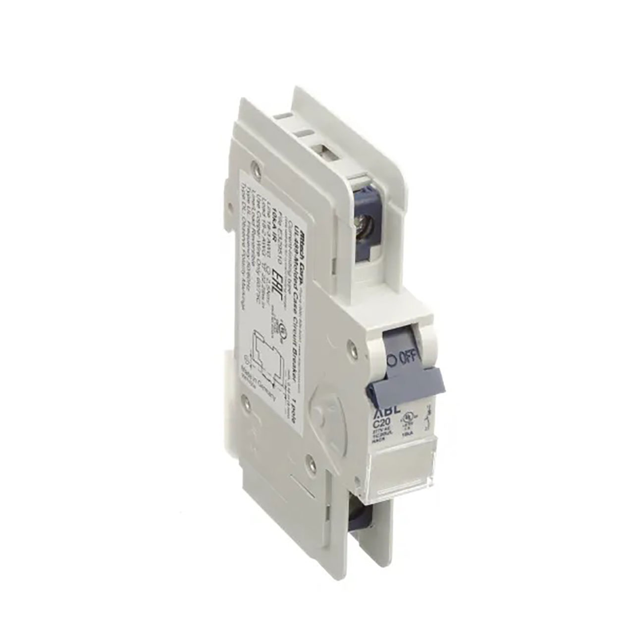 Circuit Breaker 1C20UL 20A C CHAR 1 Pole 277VAC UL489
