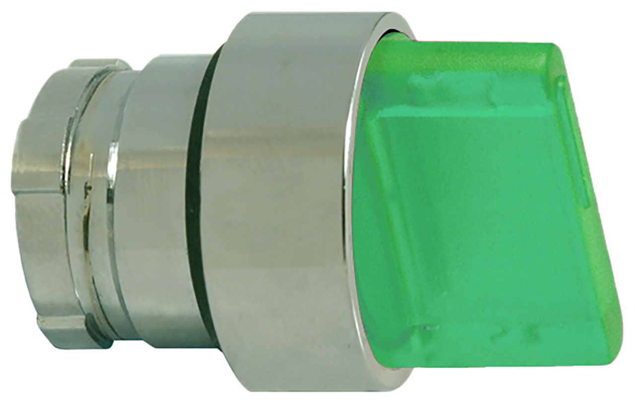 Selector Switch Operator 22mm Green LED Illuminated 3 Position Maintained 12V