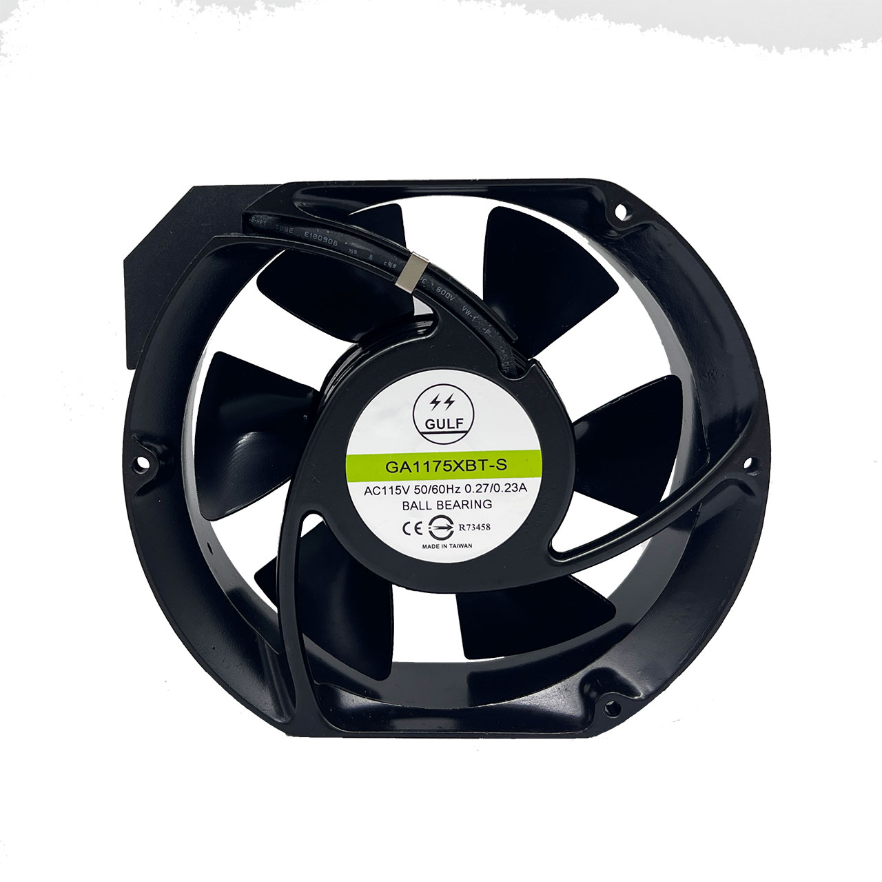 172x150x51mm Tube Axial Fan 115 VAC Dual Ball Bearing 260CFM 61dBA Terminals