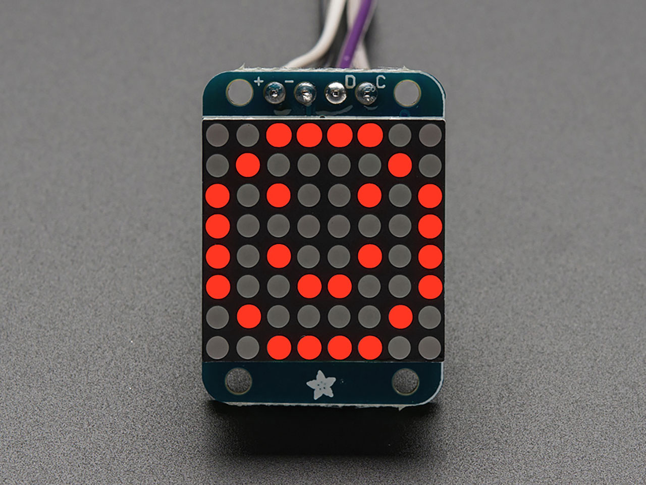 Adafruit Mini 8X8 LED Matrix with I2C Backpack - Red