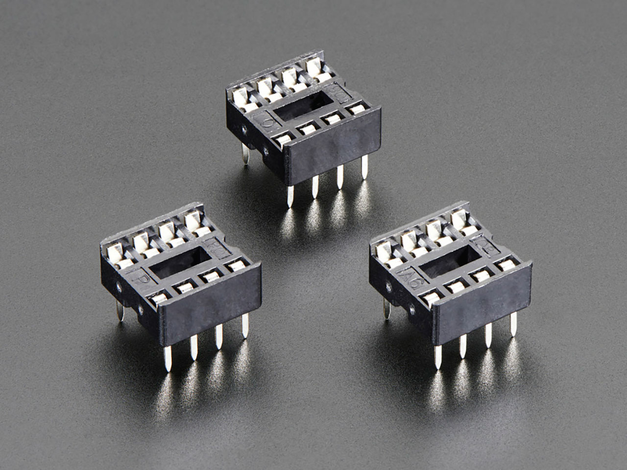 Ic Socket - for 8-Pin 0.3 Chips - Pack of 3