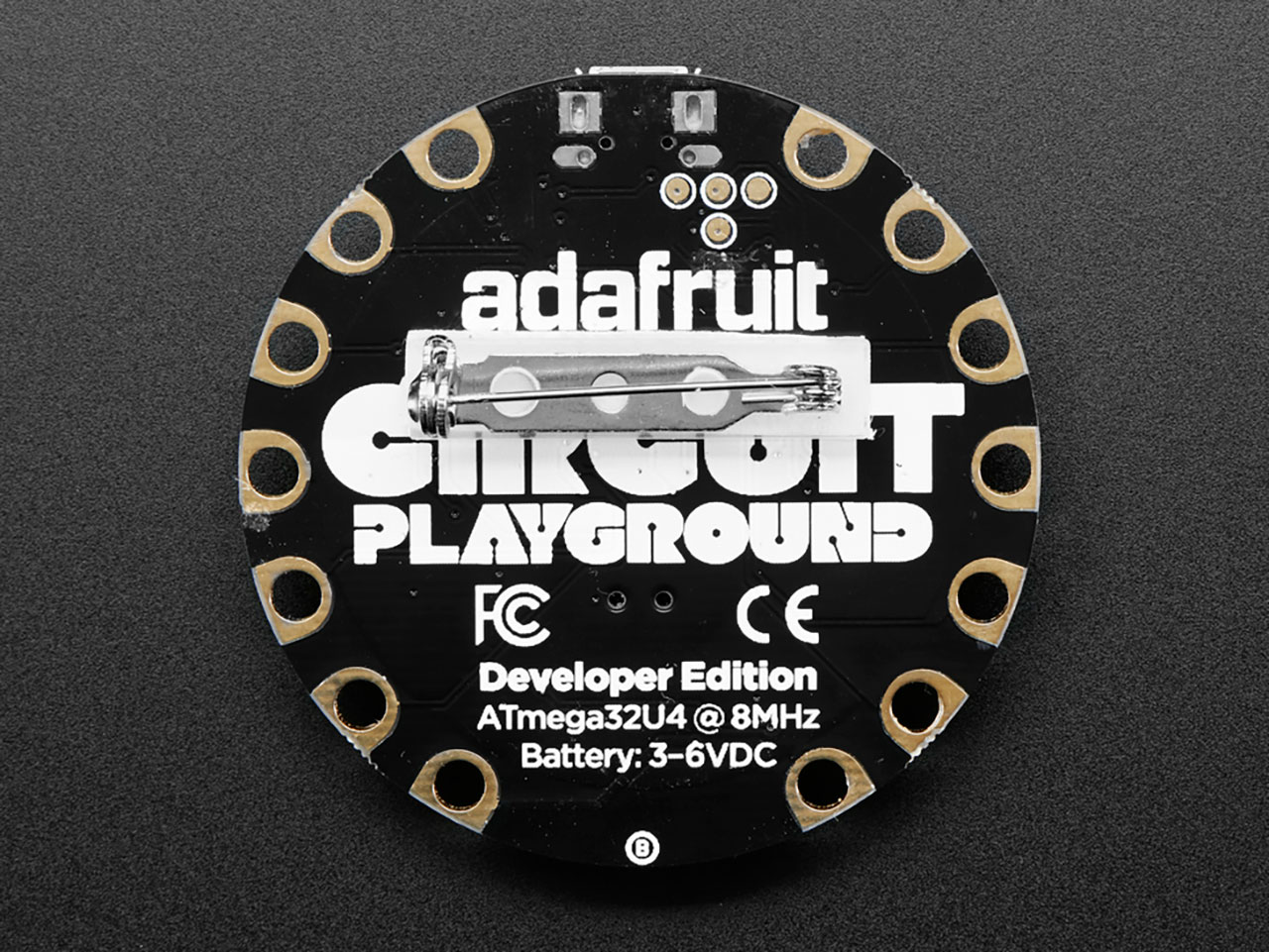 Silver Pin Back with Foam Adhesive