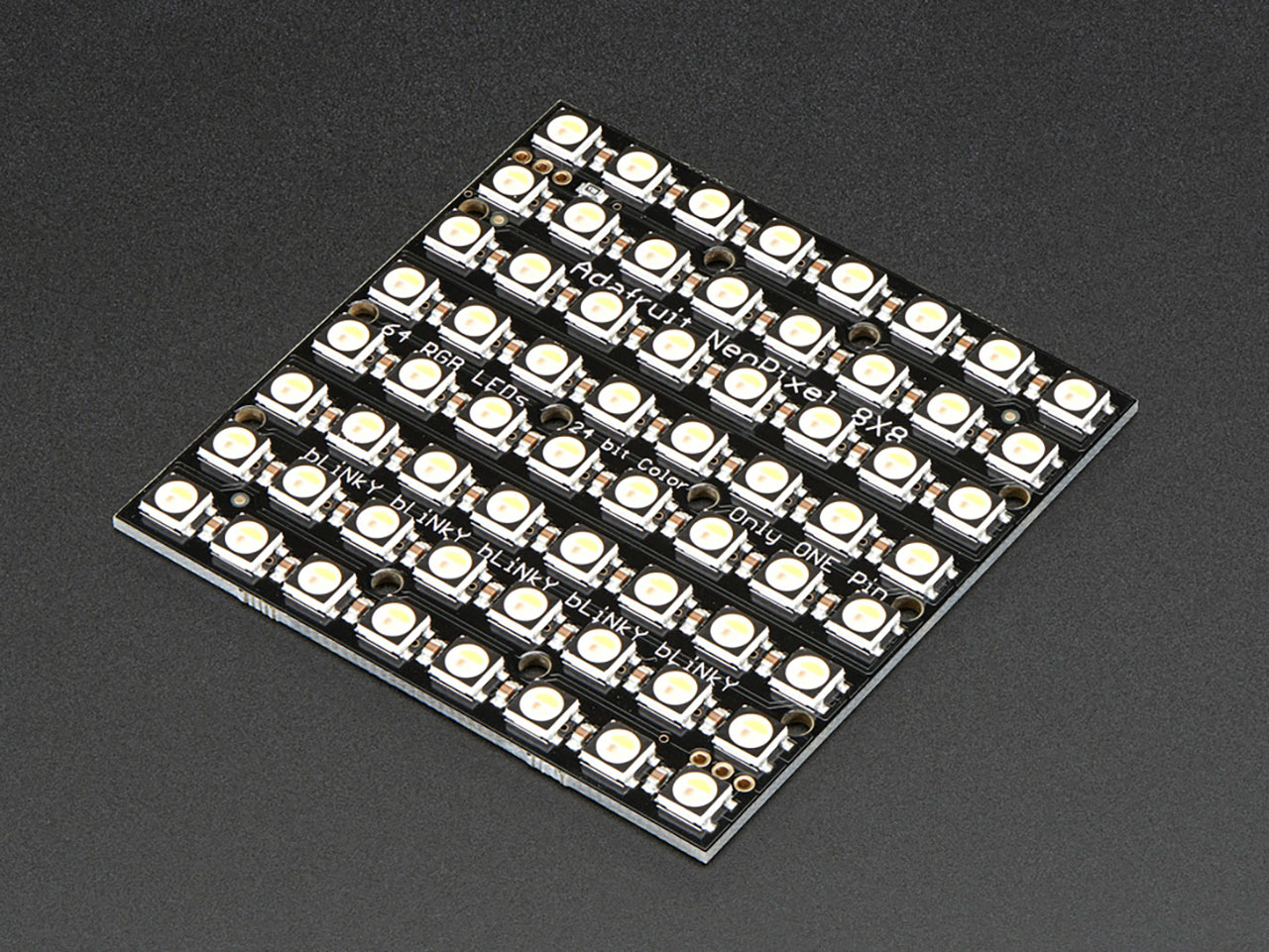 Adafruit Neopixel Neomatrix - 64 RGBw - Warm White - ~3000K