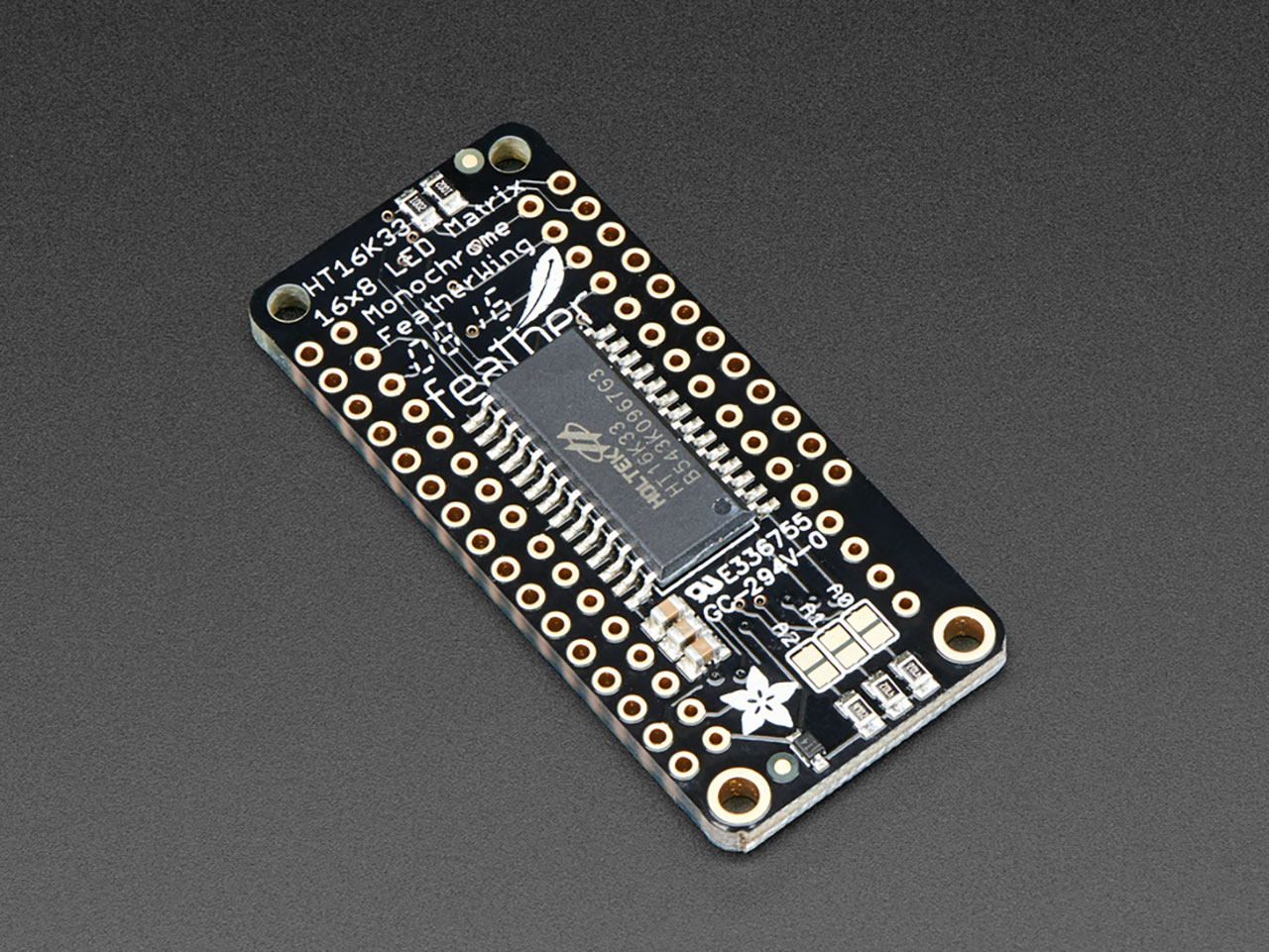 Adafruit 0.8 8X16 LED Matrix Featherwing Display Kit | Yellow