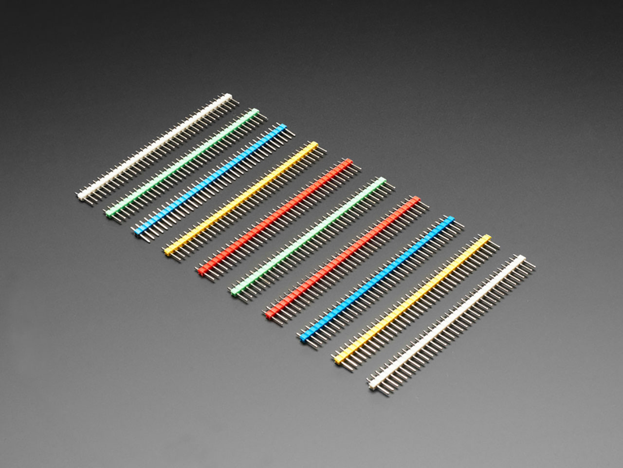 Break-Away 0.1 36-Pin Strip Male Header - Rainbow Combo 10 Pack