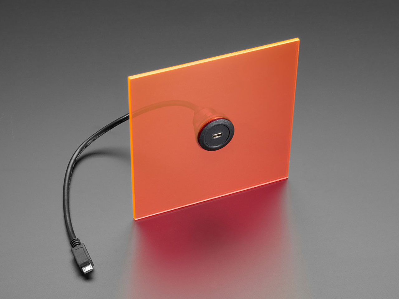 Micro B Round Panel Mount Extension Cable - 30Cm