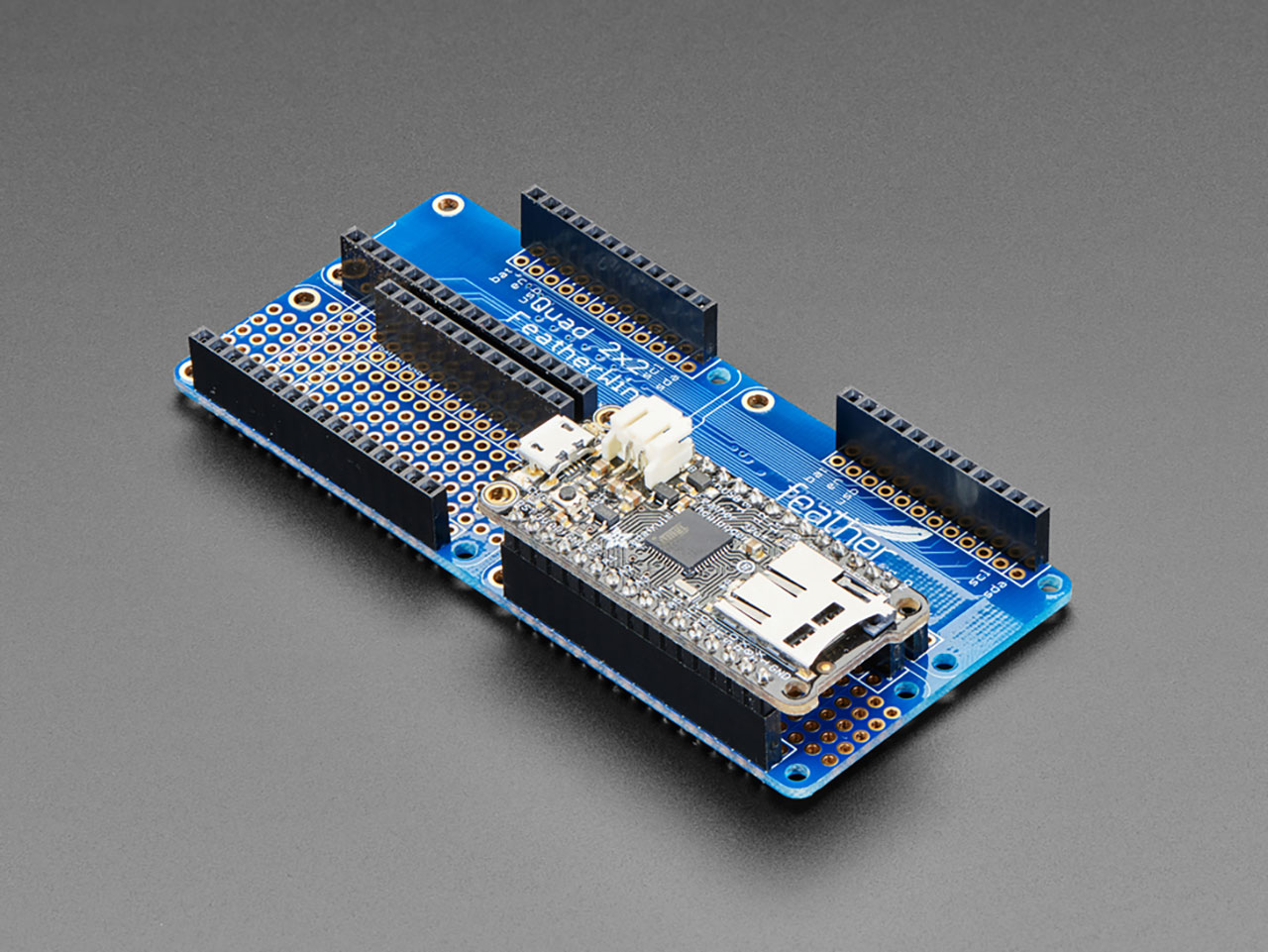 Adafruit Quad 2X2 Featherwing Kit with Headers