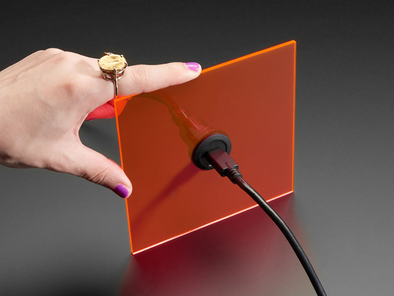 USB C Jack to Micro USB Jack Round Panel Mount Adapter