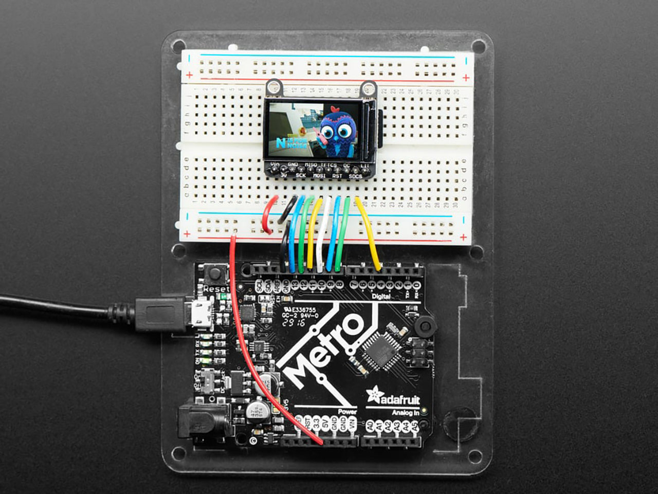 Adafruit 1.14 240X135 Color TFT Display + MicroSD Card Breakout - St7789