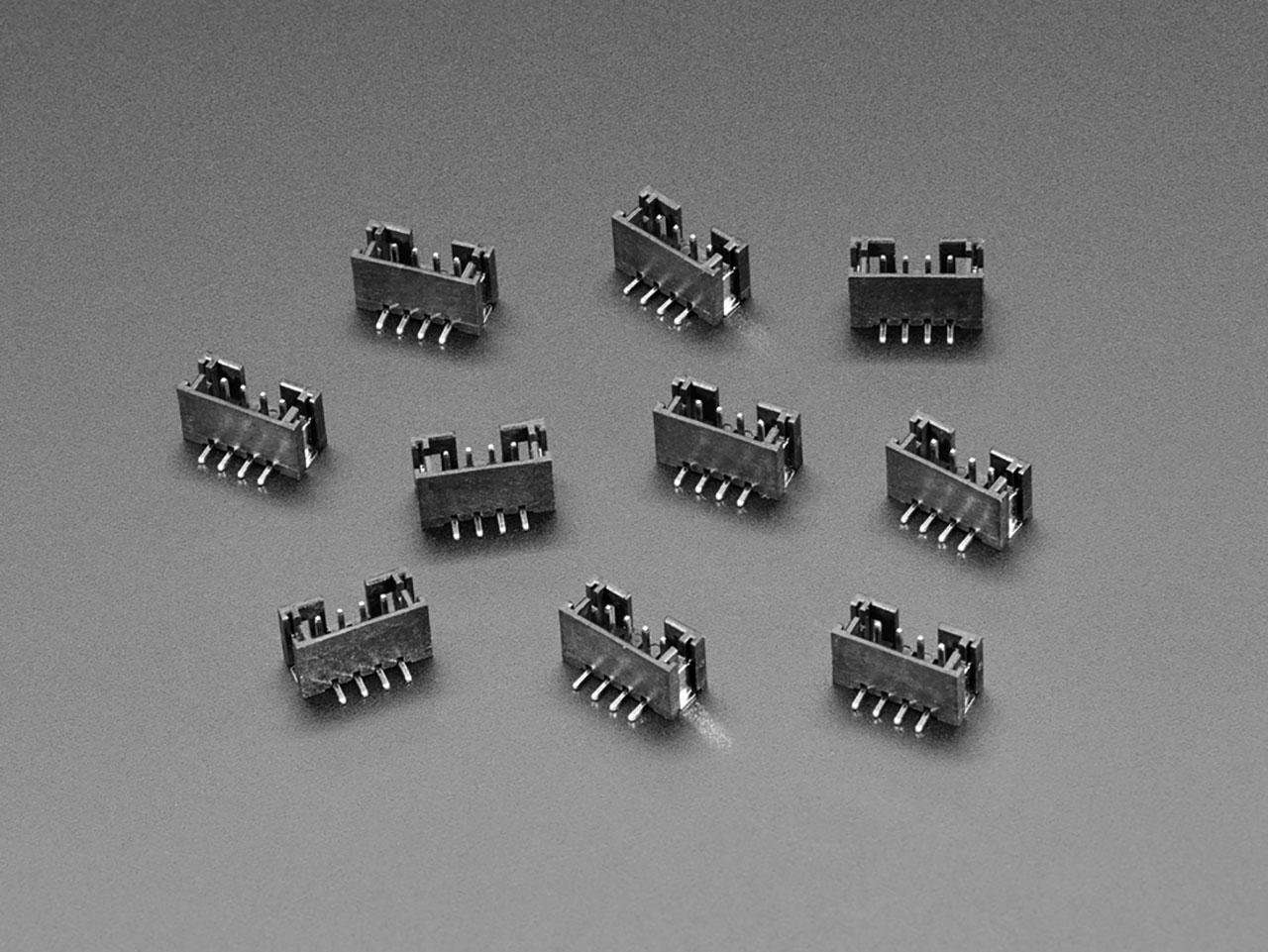 JST PH 2mm 4-Pin Vertical Connector (10-Pack) - Stemma