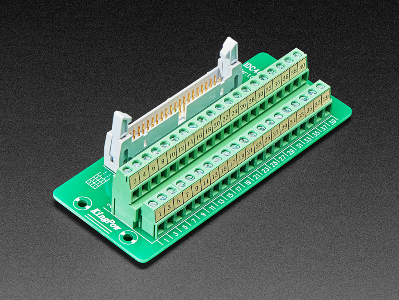 Din Rail 2X20 IDC to Terminal Block Adapter Breakout