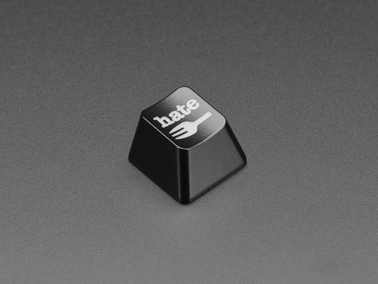 Etched Glow-Through Keycap with Hate Fork Graphics - Mx Compatible Switches