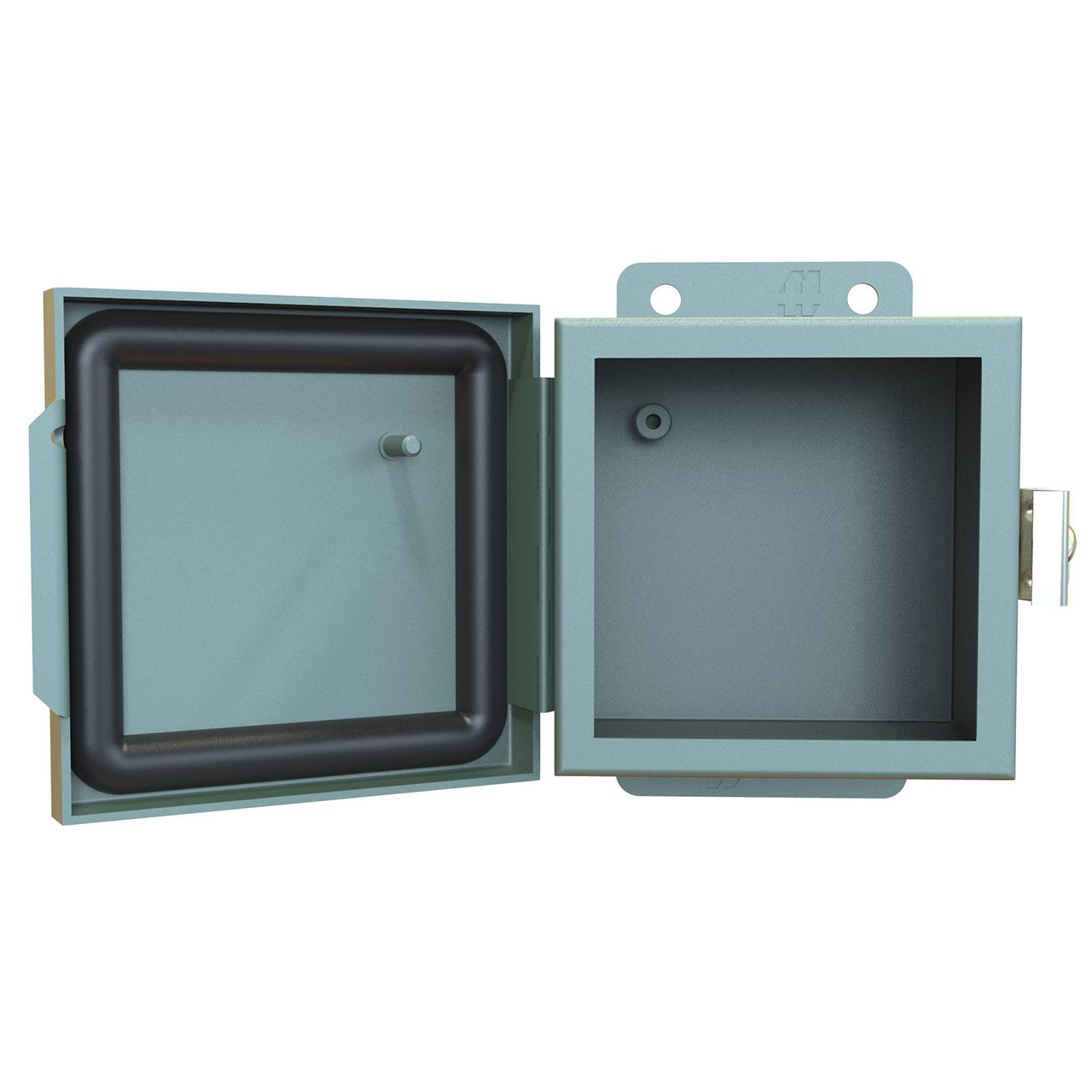 NEMA 12 J Box Hinge Cover 4 x 4 x 3 Steel/Gray