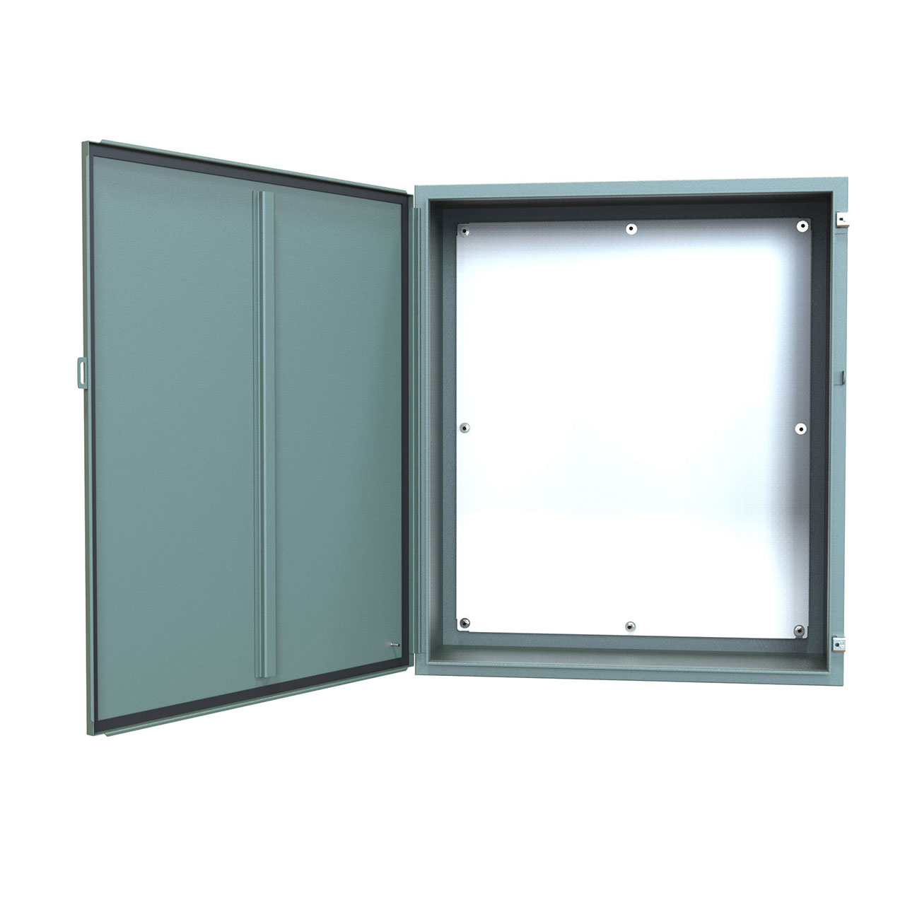 NEMA 12 Wallmount Enclosure with Panel 42 x 36 x 16 Steel/Gray