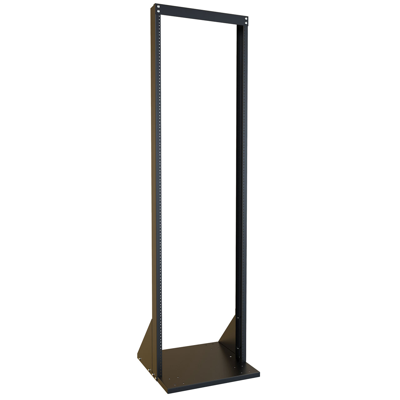 40U 19" Rack Mounting 73" Overall Height Knockdown Open Rack 73 x 20 x 19.81 Inch