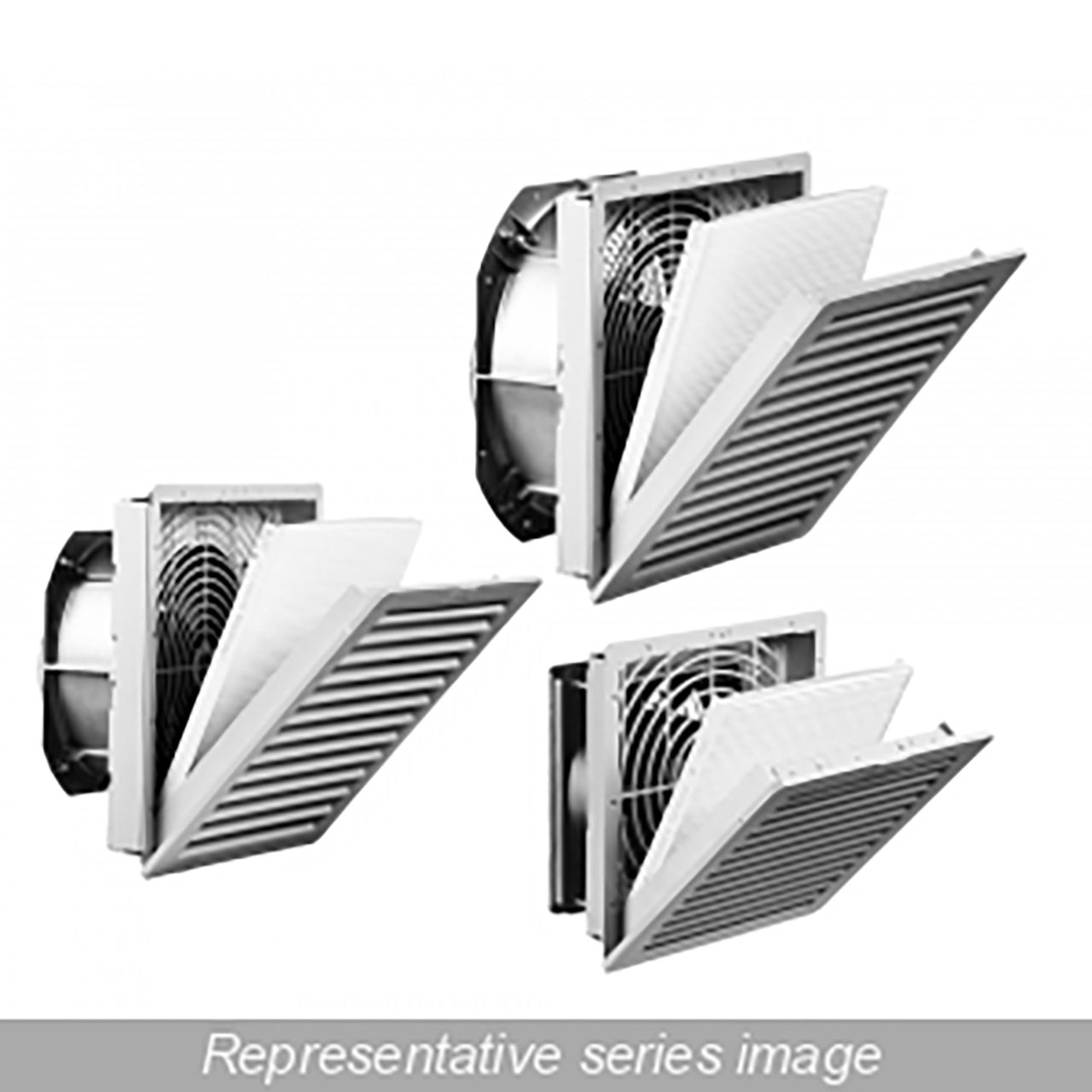 427CFM Slimline Filter Fan,230V NEMA 12 Light Gray