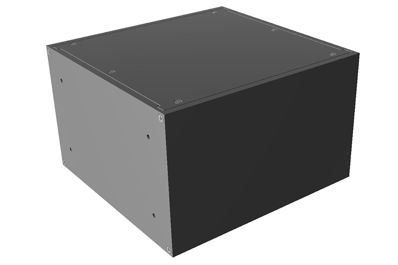 Rack-Mount/ Desktop Instrument Enclosure Solid 5.25 x 8.3 x 8 Inch Black