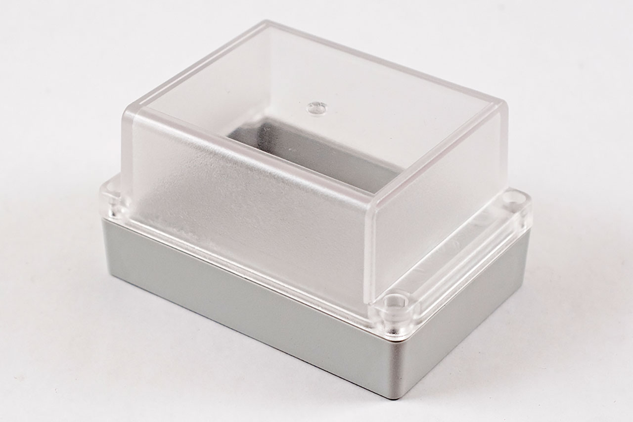 Enclosure Plastic 4.92 x 3.35 x 2.76 Inch Off-White Polycarbonate Clear Lid