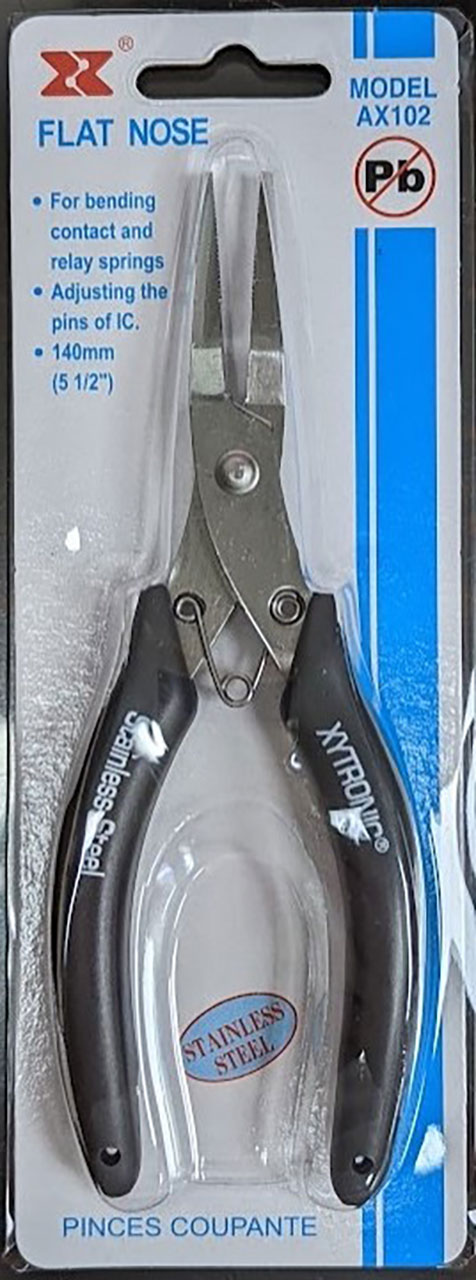 Flat Nose Plier with Serrated Jaws 5.5 Inch