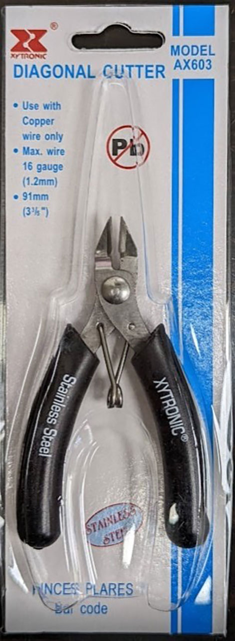 Mini Diagonal Cutter Stainless Steel for Copper Wire Only up to 16 AWG 3.6 Inch