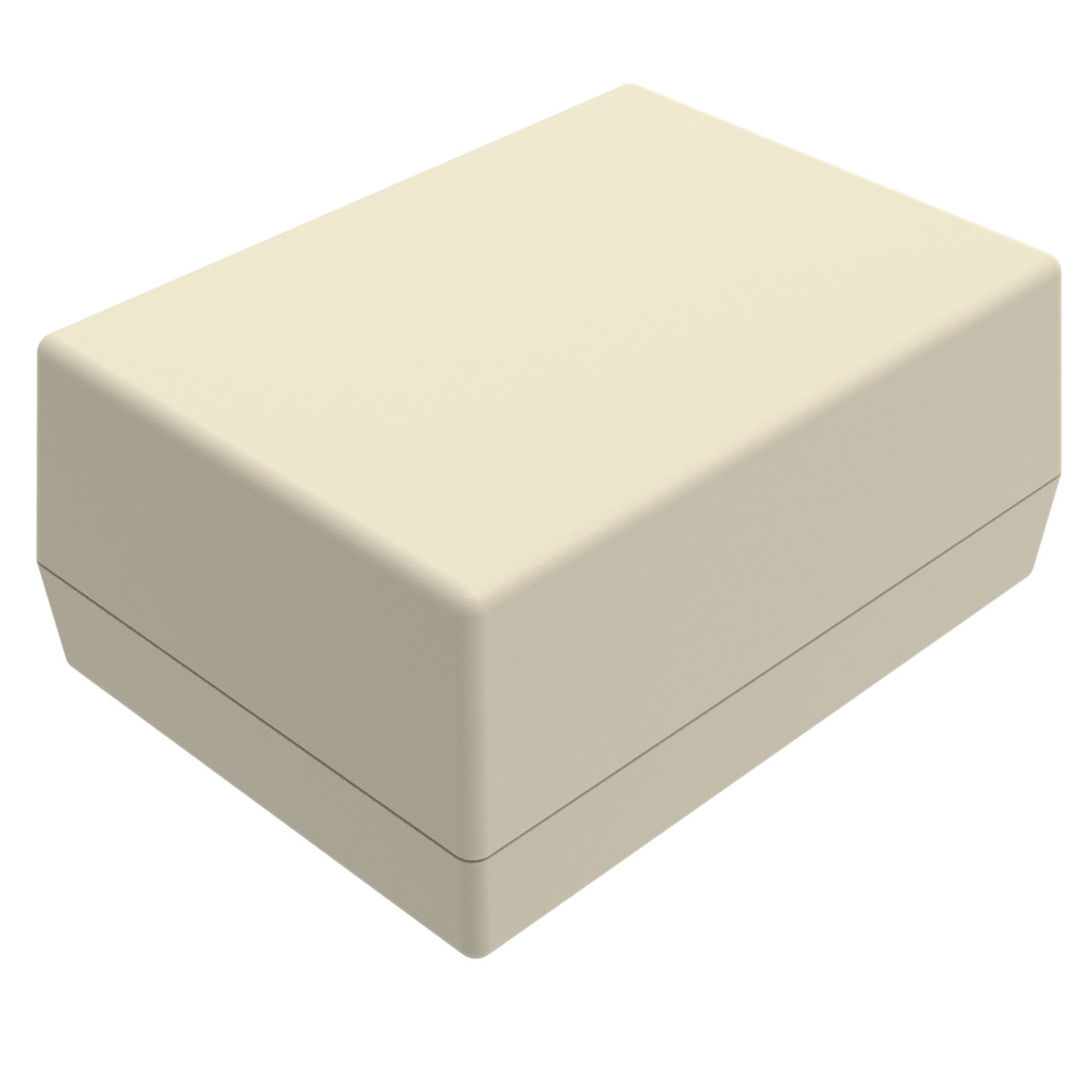 Enclosure Almond ABS Hand Held Split Sides 4.380" L x 3.250" W x 2.000" H 2xAA Battery Holder