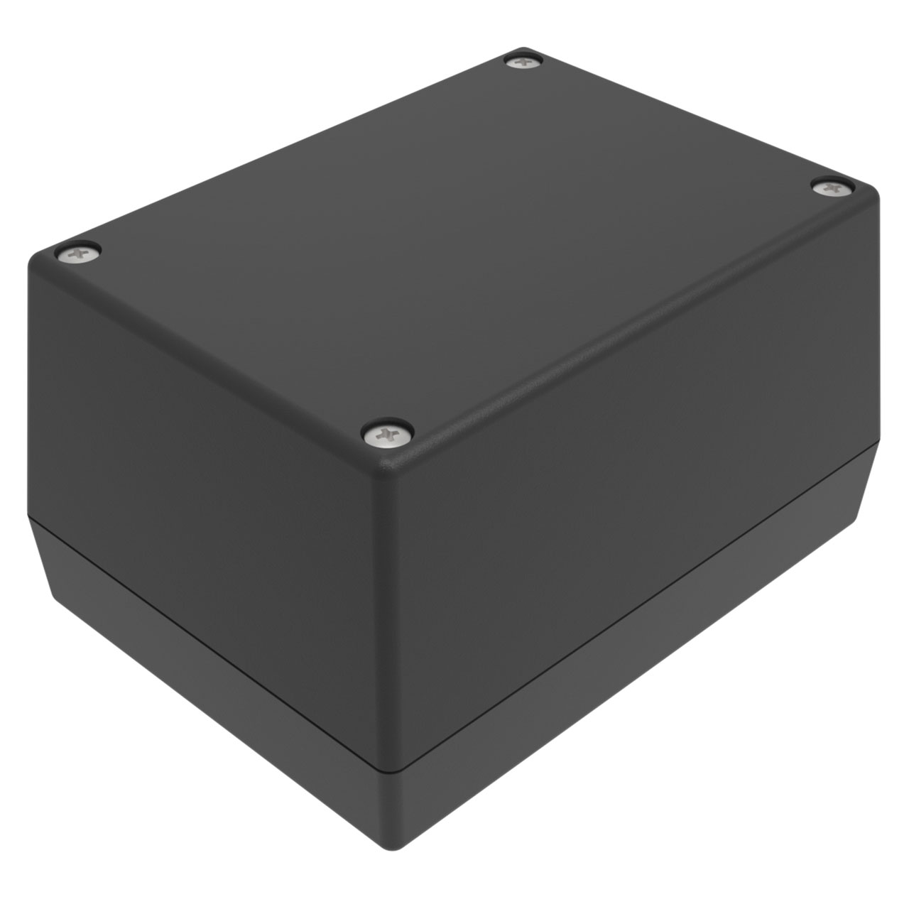 Enclosure Black ABS Held Split Sides 4.380" L x 3.250" W x 2.500" H 9V Battery Holder Threaded Base for Repeat Removal