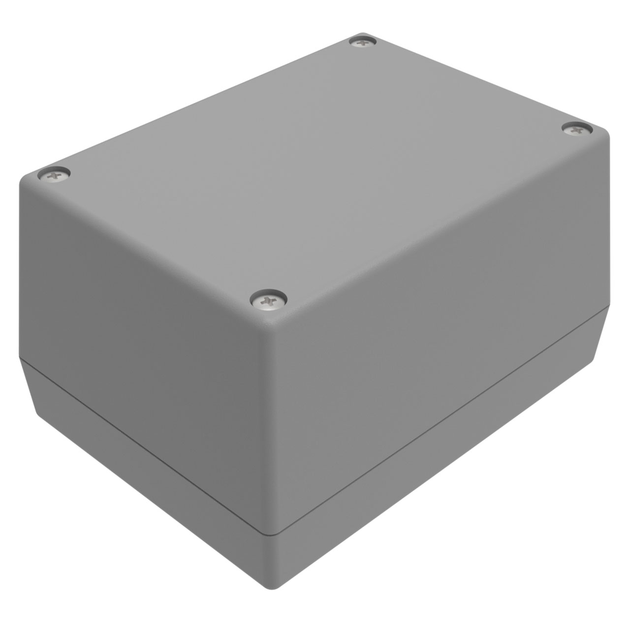 Enclosure Gray ABS Held Split Sides 4.380" L x 3.250" W x 2.500" H 9V Battery Holder Threaded Base for Repeat Removal