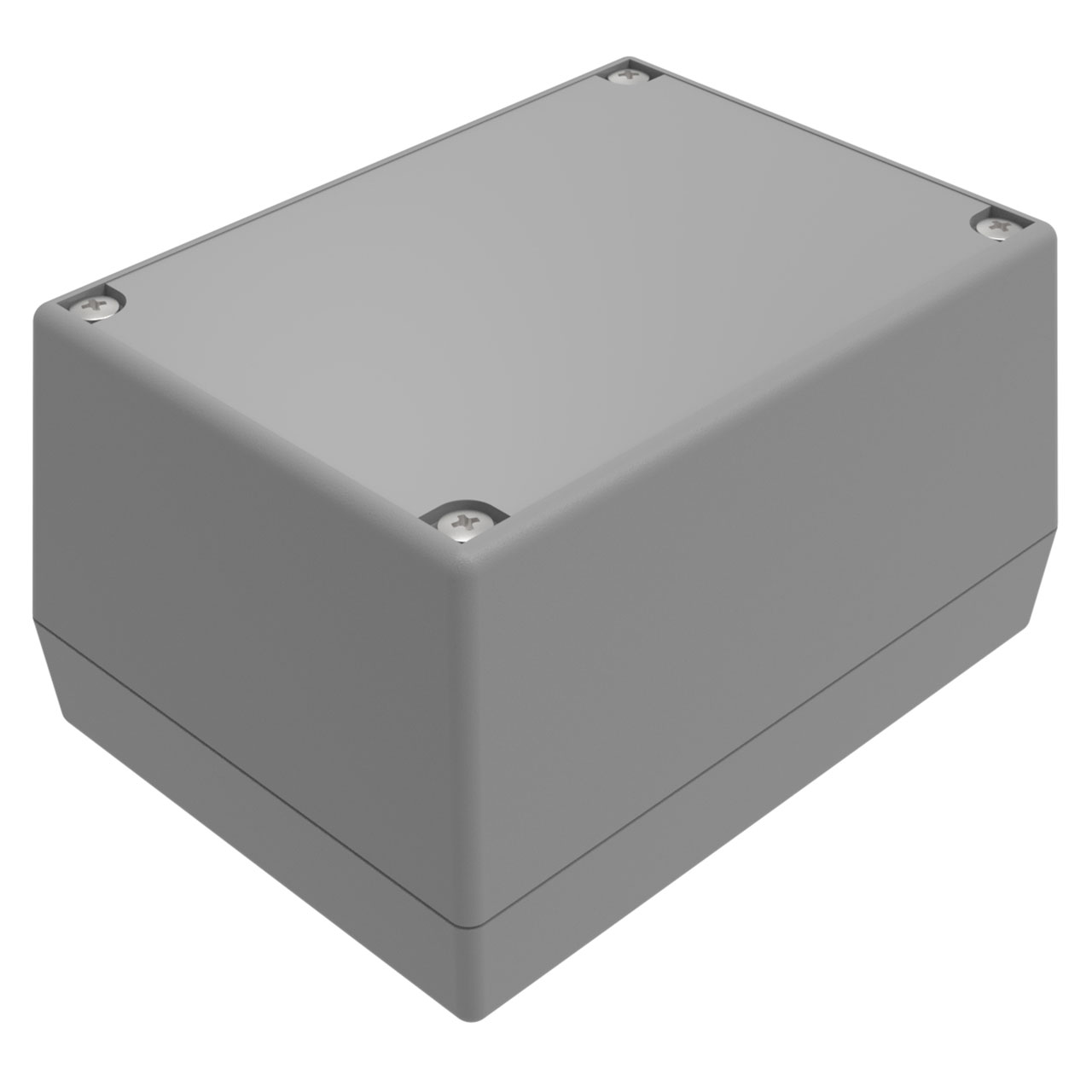 Enclosure Gray ABS Held Split Sides 4.380" L x 3.250" W x 2.500" H Threaded I-Plate Insert Area 9V Battery Holder