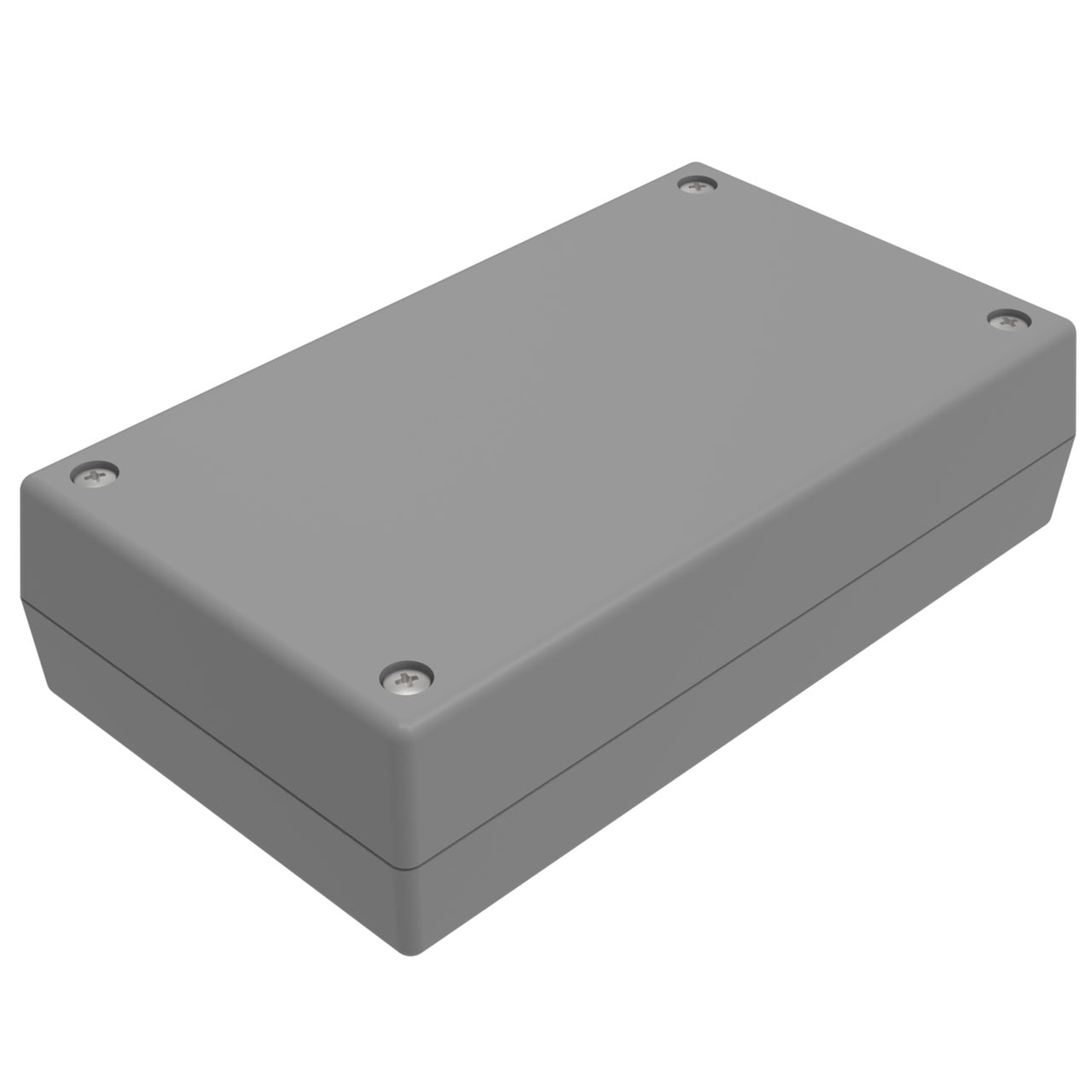 Enclosure Gray ABS Hand Held Split Sides 5.620" L x 3.250" W  x 1.500" H 9V Battery Holder Threaded Base for Repeat Removal