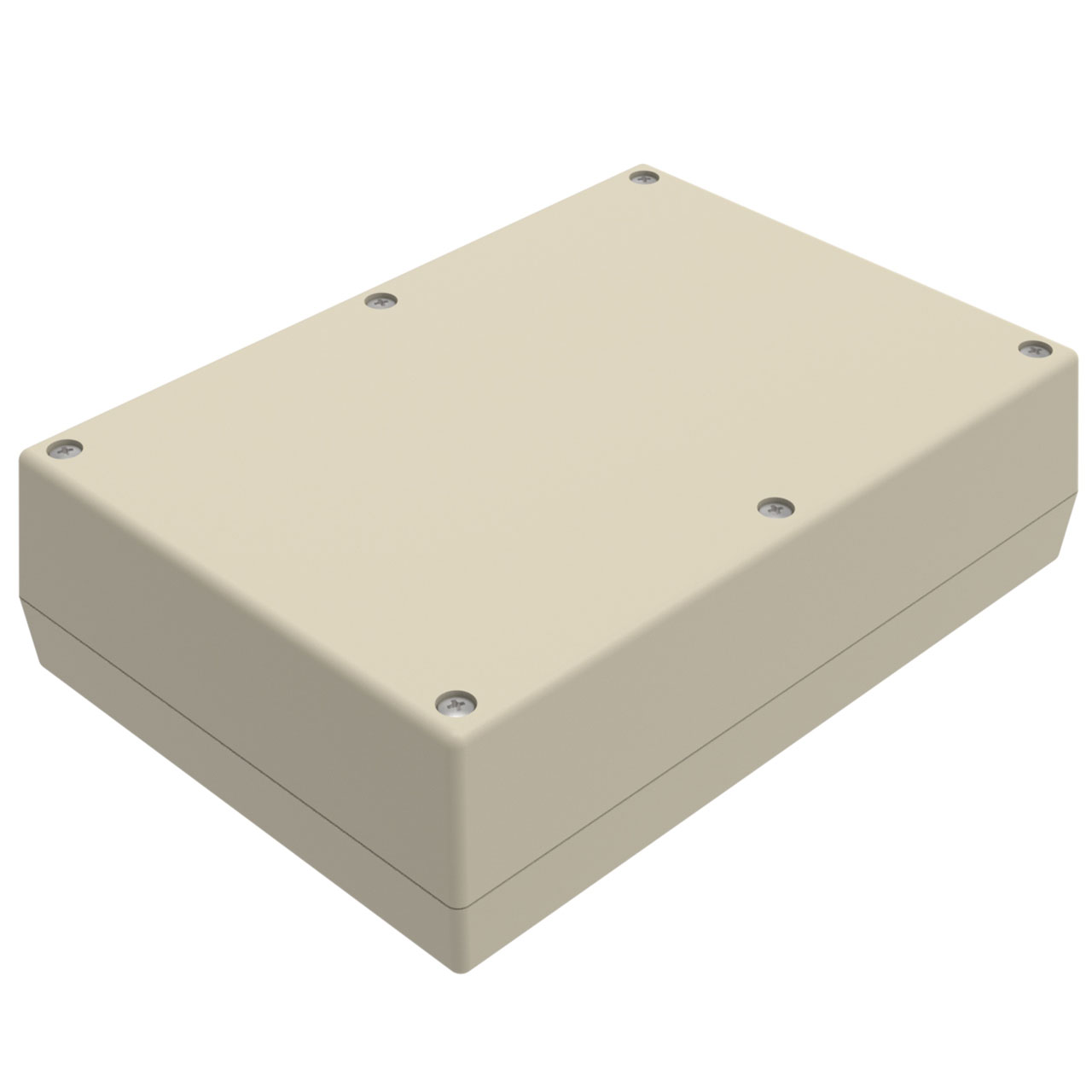 Enclosure Almond ABS Hand Held Split Sides 6.880" L x 4.880" W x 2.000" H 9V Battery Holder