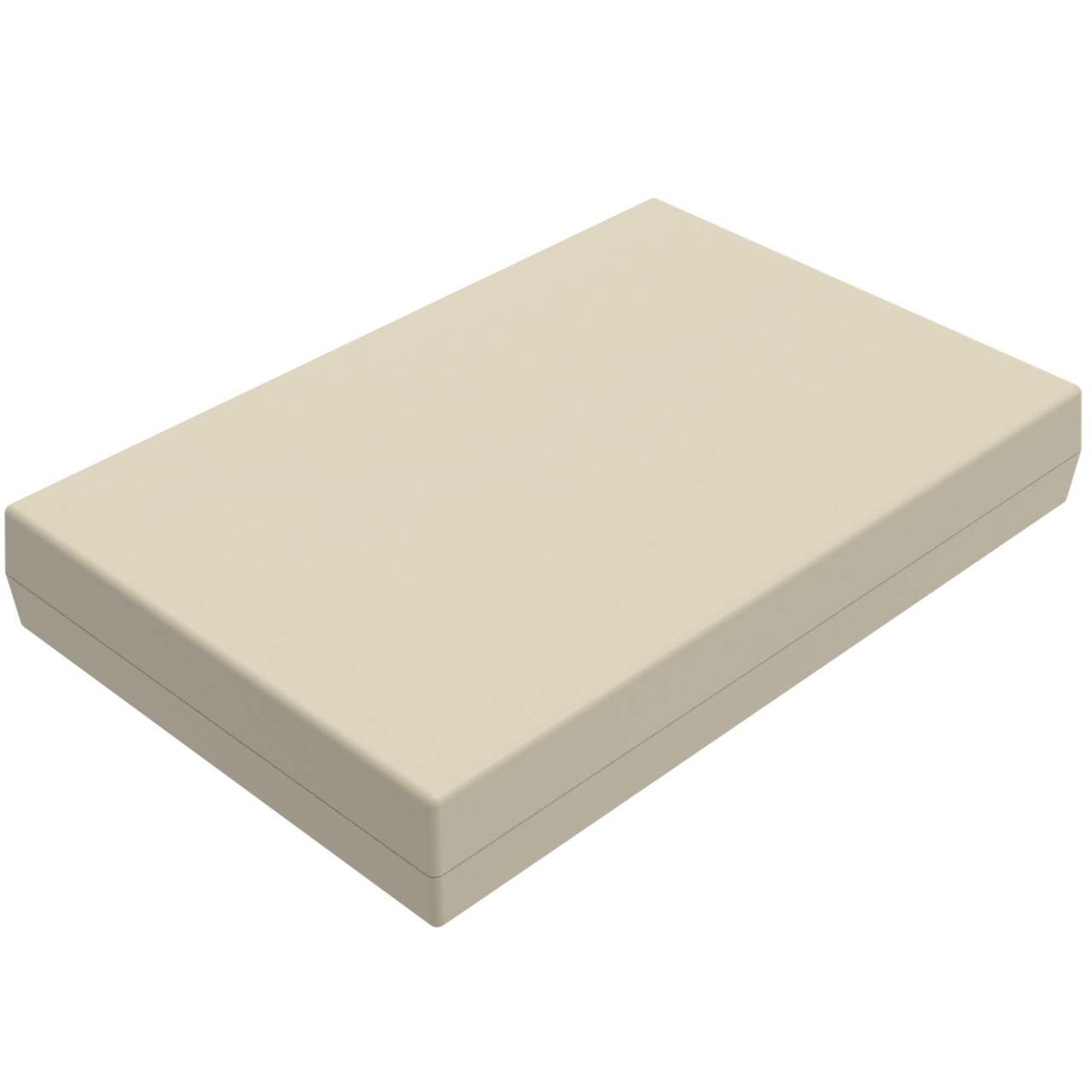 Enclosure Almond ABS Hand Held Split Sides 9.500" L x 6.340" W x 1.500" H 4xAA Battery Holder