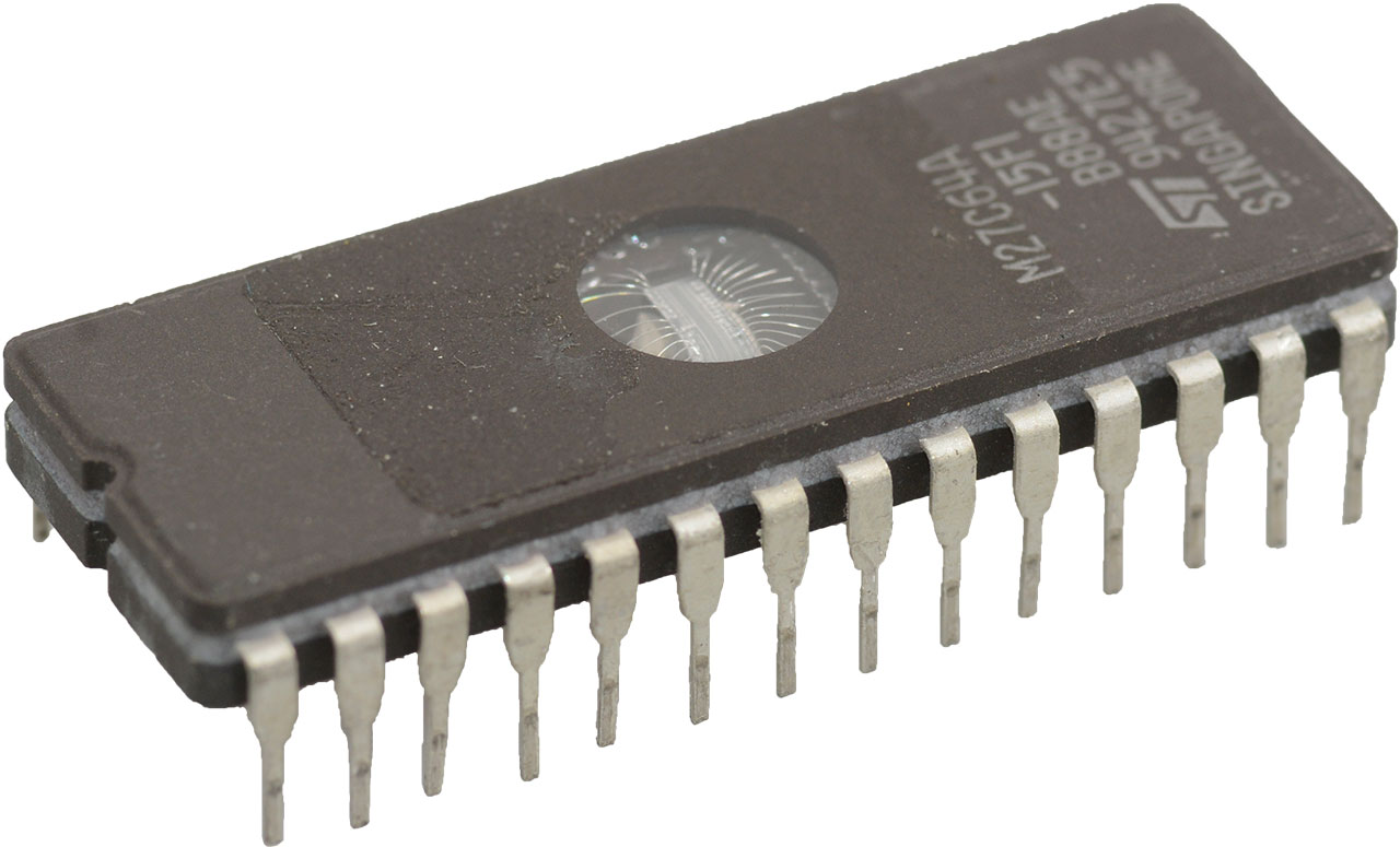 IC EPROM 27C64A-15 CMOS EPROM 64K (8Kx8-bit) 150ns UV DIP-28