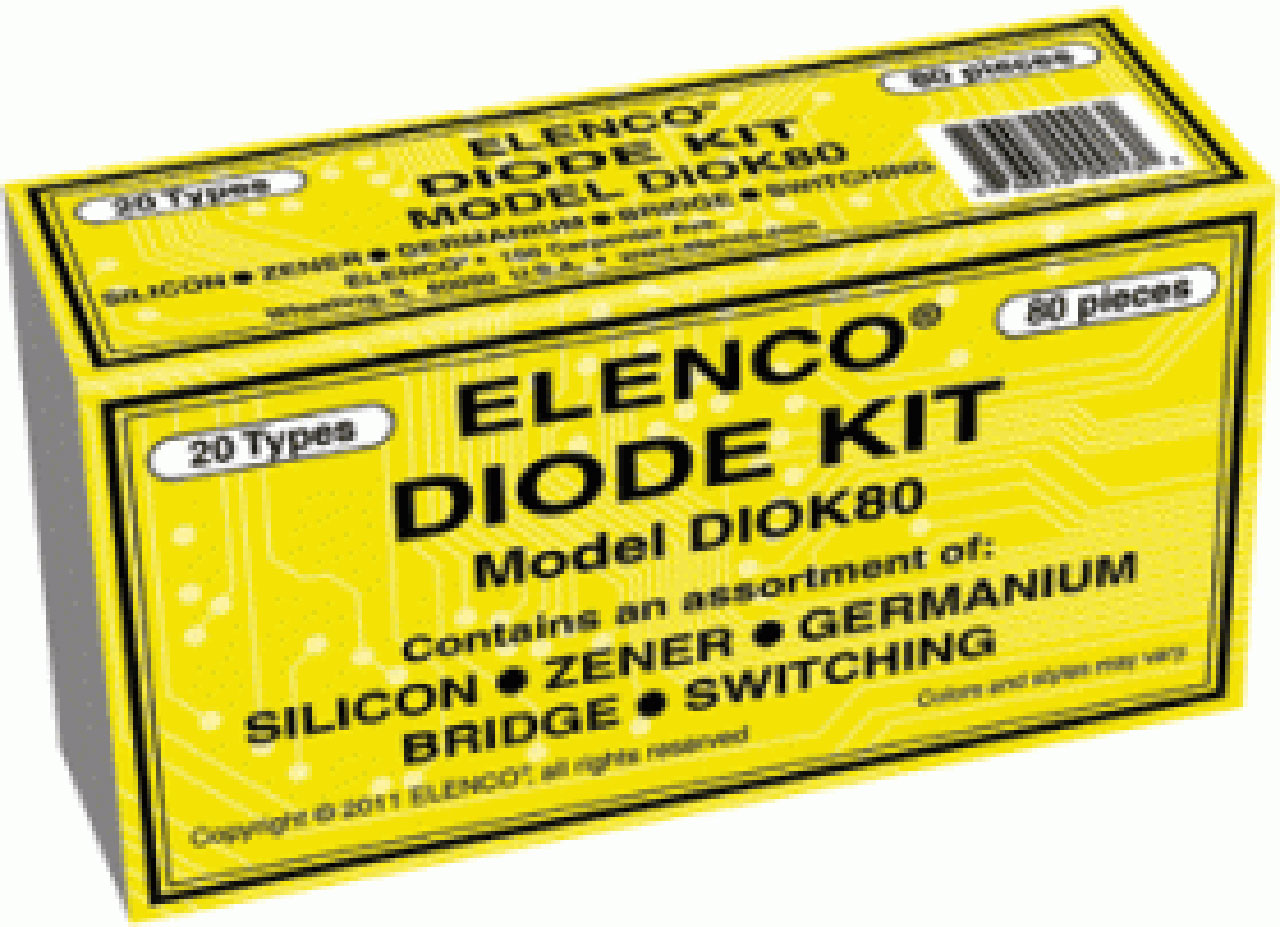 Diode Assortment Kit 80 Pieces 20 Types