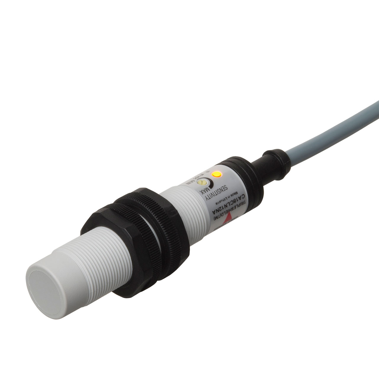 Capacitive Proximity Sensor M18 x 79.5mm 12mm Range SCR-NC 20-250VAC 2m PVC Cable IP67
