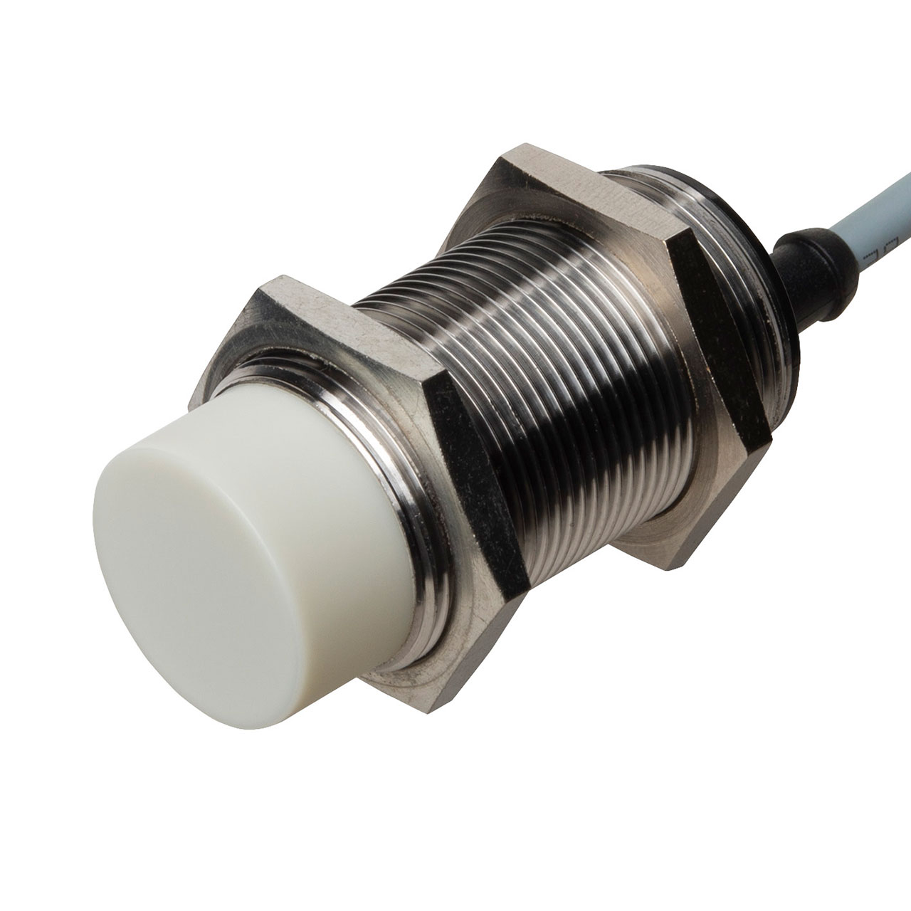 Capacitive Proximity Sensor M30 x 61mm IO-Link 25mm Range 10-40VDC NPN/PNP-NO/NC 2m PVC Cable AISI316L ECOLAB IP69K