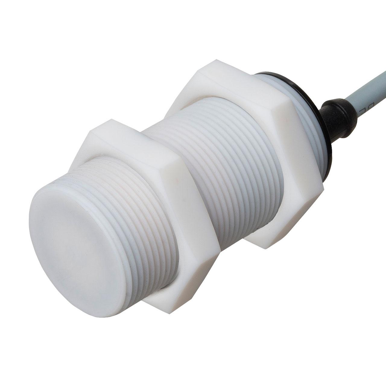 Capacitive Proximity Sensor M30 x 61mm Flush IO-Link 16mm Range NPN/PNP-NO/NC 10-40VDC 2m PVC Cable PFTE ECOLAB IP67/IP69K