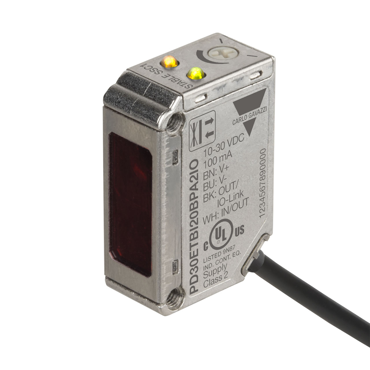 Photoelectric Sensor Diffuse-Reflective BGS 0-200mm Range IO-Link SS NPN/PNP/Push-Pull-NO/NC 10-30VDC 850nm IR Light M8 Plug