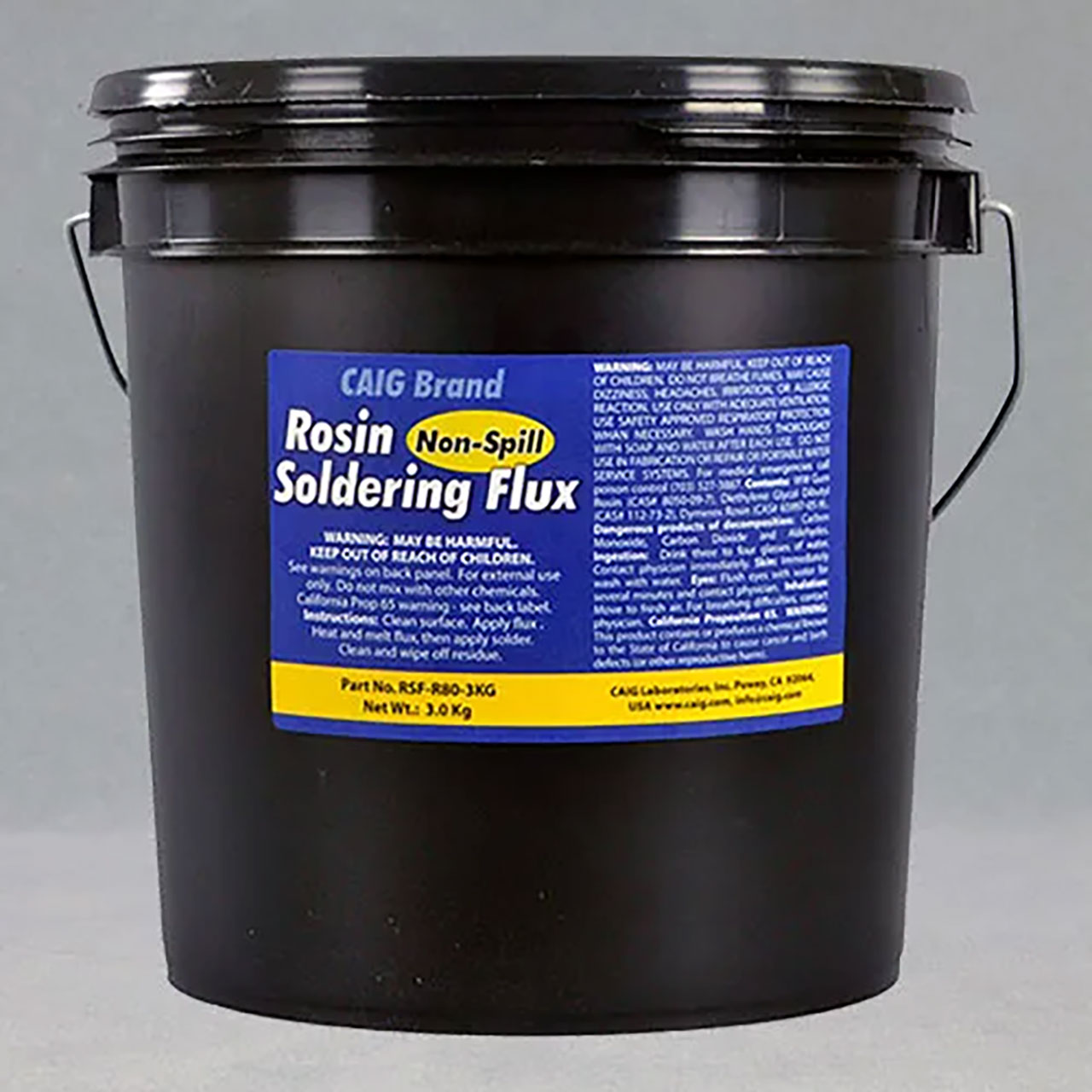 CAIG Brand Rosin Soldering Flux 3 Kg Pail