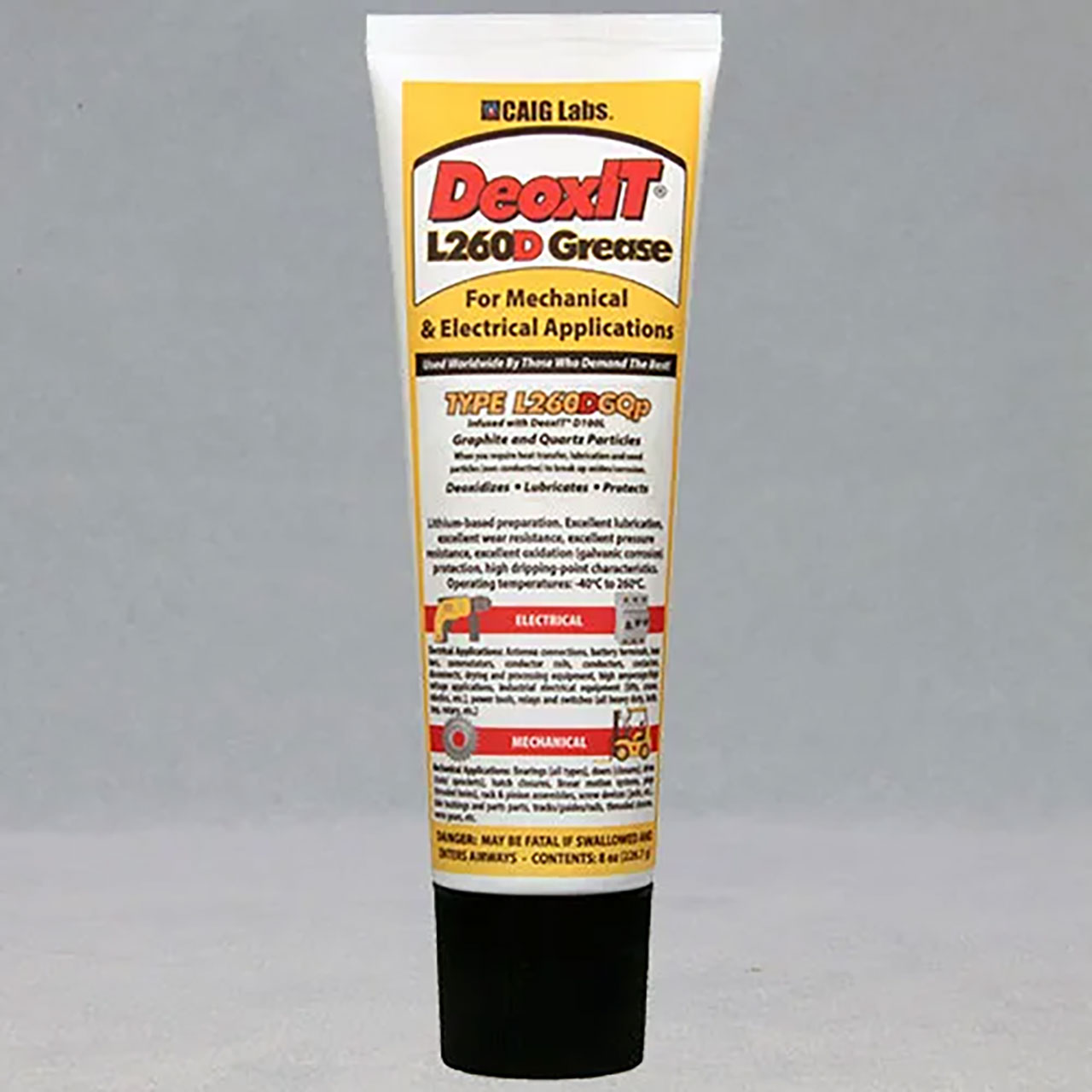 DeoxIT&reg; L260DGQp PLUS Grease Infused with DeoxIT&reg; Dx100L and Graphite and Quartz Particles 226g Squeeze Tube